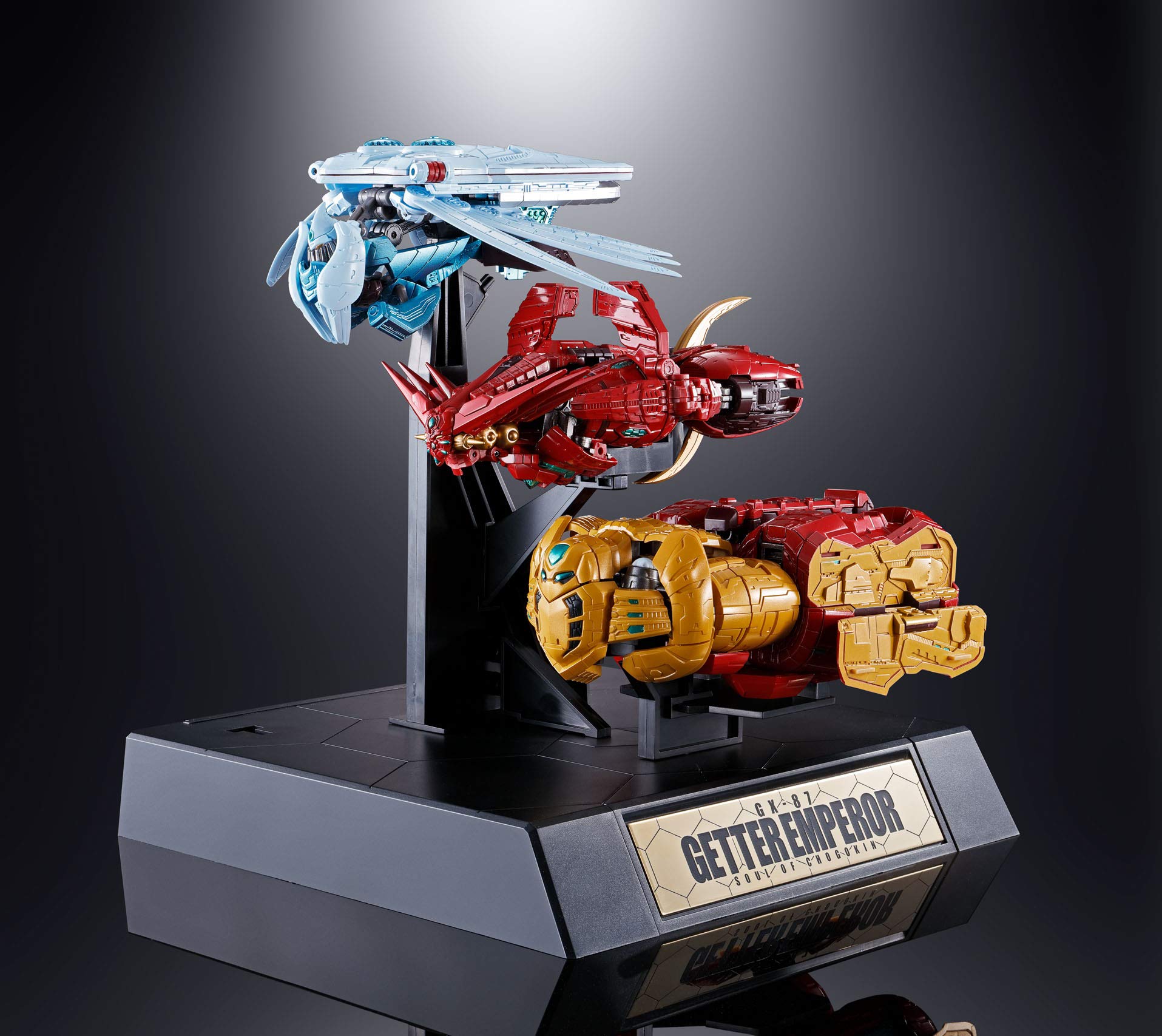 Bandai Soul of Chogokin GX-87 Getter Emperor True Getter Robo Manga Ver Action Figure - Tamashii Nations Collectible Robot Model for Anime Fans & Display