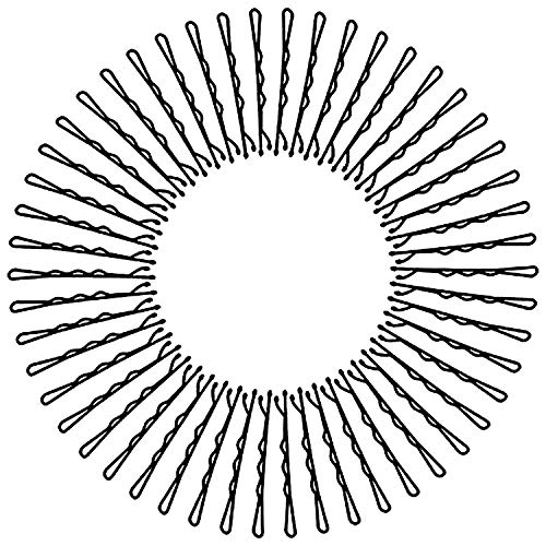 60 Pack Black Metal Hair Pins for Women - U-Shaped Bun Hair Clips for Hair Styling, Secure Hold for Updos, Ponytails & Braids - Perfect for Daily Use, Weddings & Special Occasions