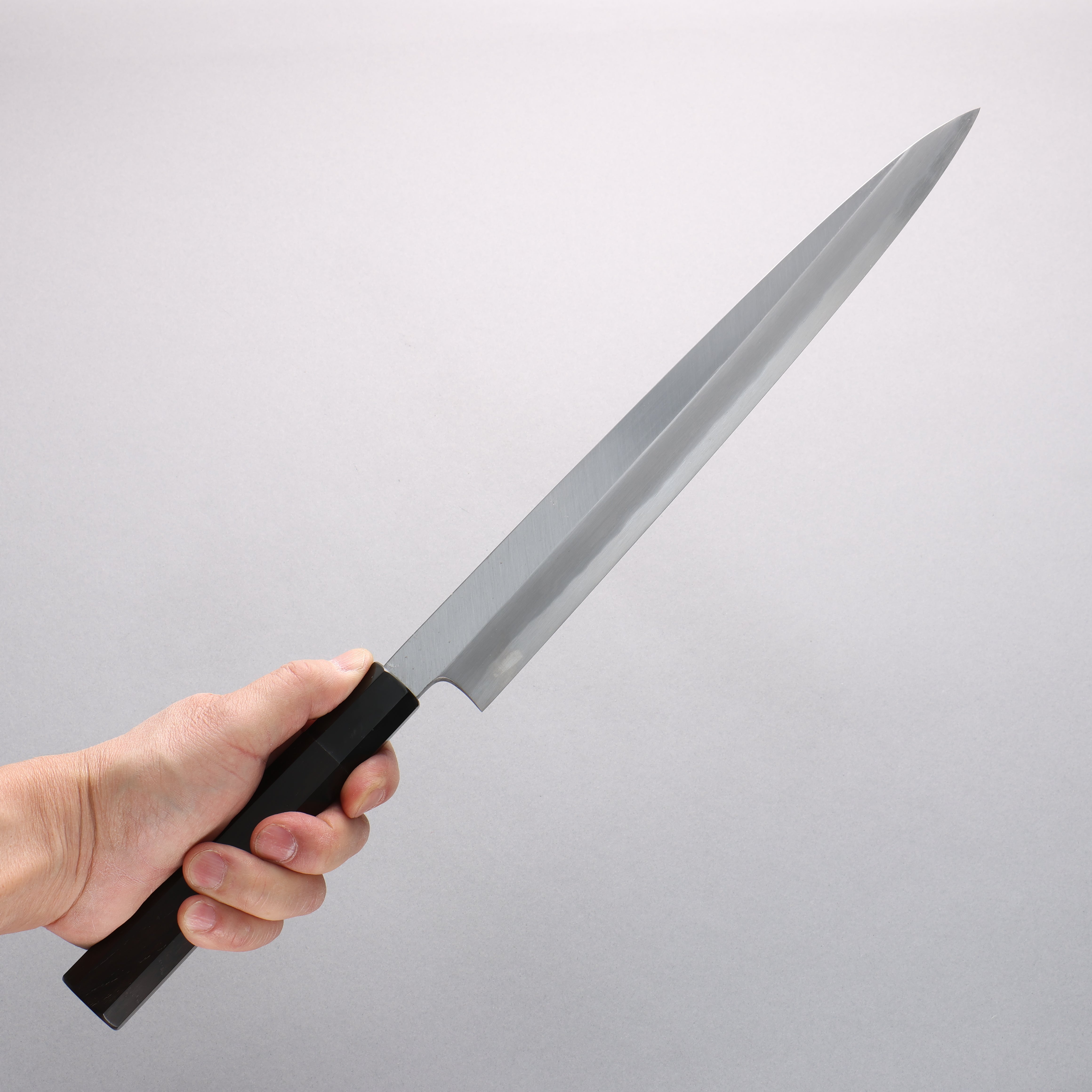 Premium Minamoto Akitada White Steel No.2 Yanagiba Sushi Knife 300mm - Ebony Wood Handle Japanese Chef Knife for Sashimi, Sushi Making & Precision Cutting
