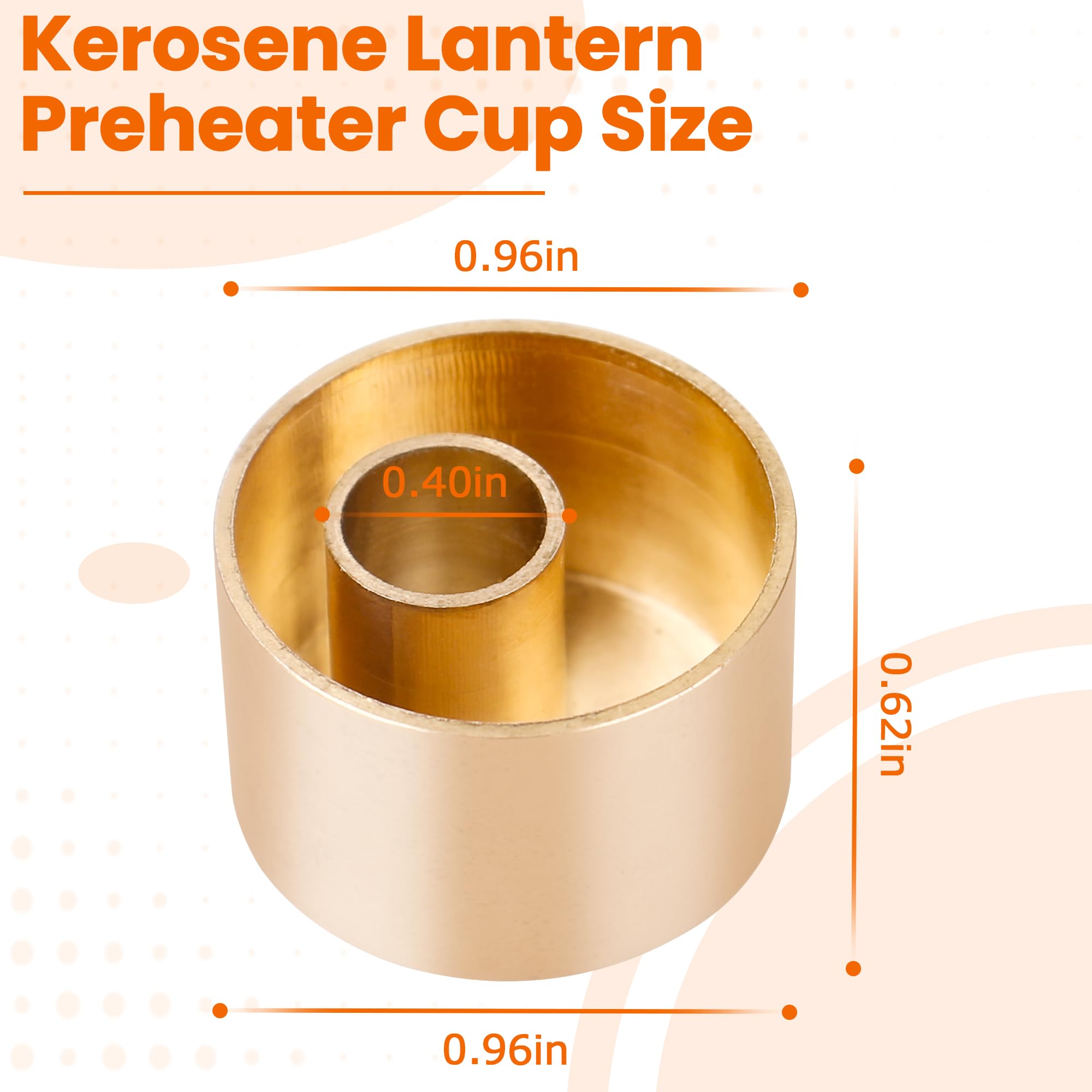 Coleman Lantern Preheater Cup - Brass Kerosene Lantern Accessory (Part #2015101) for Coleman 200A 242B Models - Perfect for Camping, Emergency Lighting & Outdoor Adventures