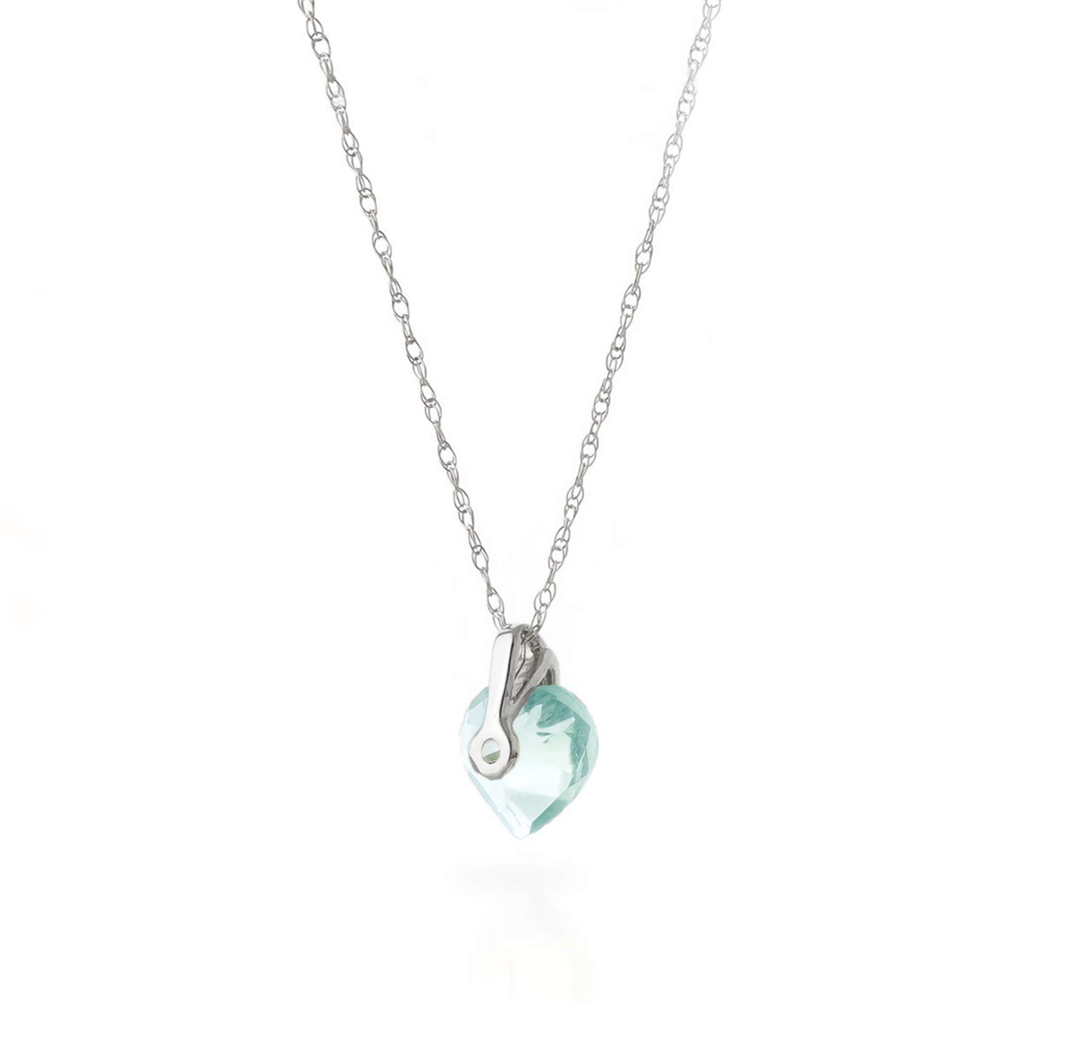 14K Solid Gold Necklace with Natural Aquamarine Gemstone - Elegant Dainty Pendant for Women - Perfect for Birthdays, Anniversaries & Everyday Wear