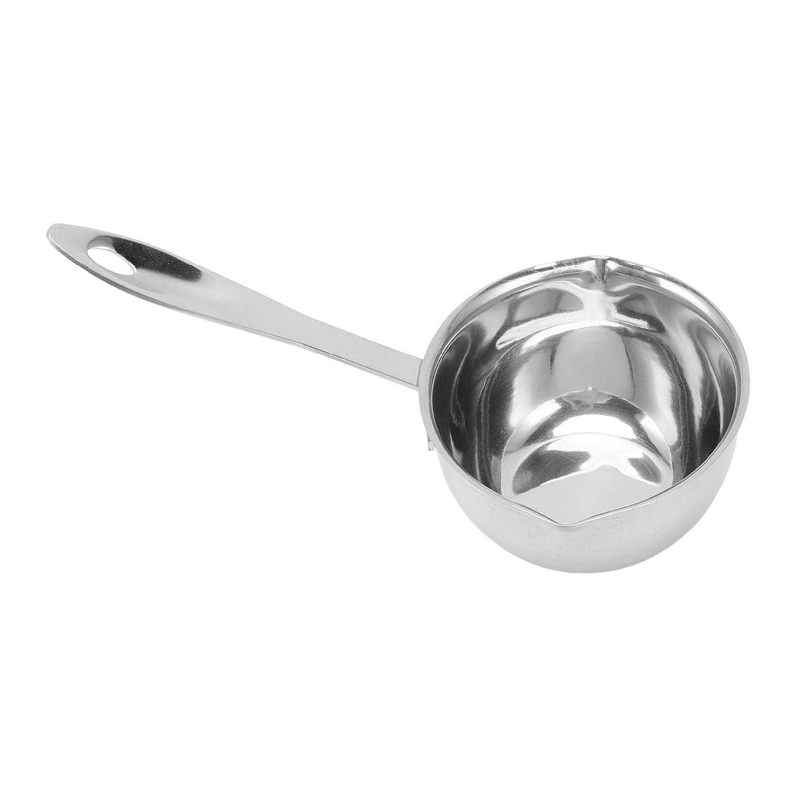Stainless Steel Butter Warmer Pot with Induction Bottom & Double Pour Spouts - 150ML Milk Melting Pot for Stove Top, Even Heating & Rustproof Design - Perfect for Melting Butter, Chocolate, Caramel & Sauces in Kitchen & Baking