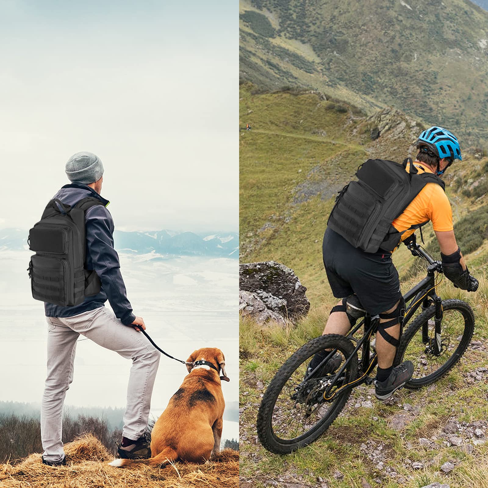 Tactical Hydration Pack - Lightweight Insulated Water Backpack with MOLLE System for Hiking, Running, Cycling, Climbing, Hunting & Fishing | Perfect for Outdoor Adventures, Military Training & Emergency Preparedness