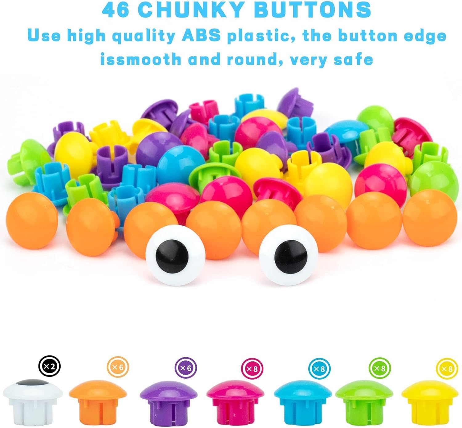 Colorful Button Art Toys for Toddlers 3-5 | Early Learning Pegboard for Fine Motor Skills | Perfect Preschool Activity & Gift