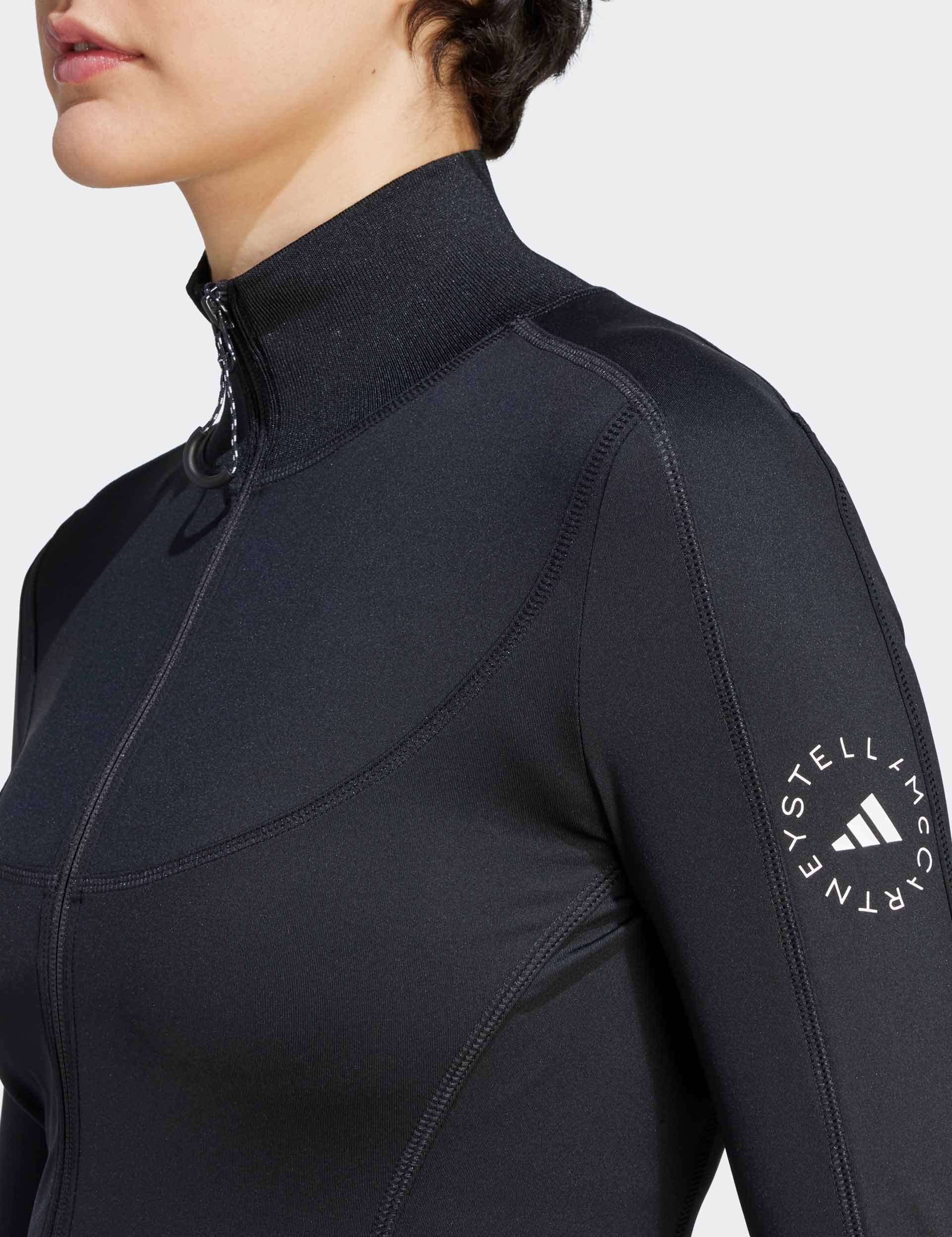 TruePurpose Training Midlayer Jacket for Men & Women - Lightweight Water-Resistant Fleece Jacket for Outdoor Sports, Hiking & Gym Workouts - Black