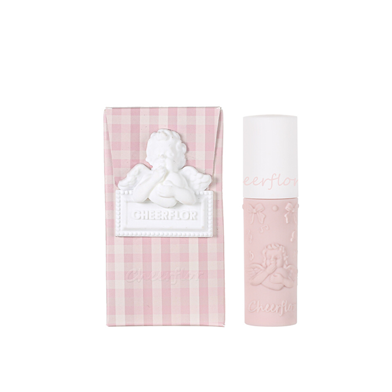 CHEERFLOR Angel Embossed Glass Lip Gloss - Shiny Plumping Lip Glaze with Moisturizing Effect - Perfect for Daily Wear, Date Night and Special Occasions