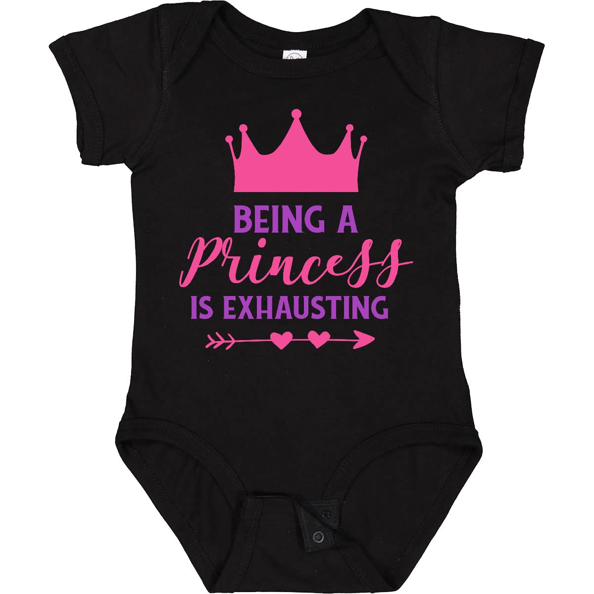 Princess Crown Hearts Baby Bodysuit - Perfect for Birthday & Photo Shoots