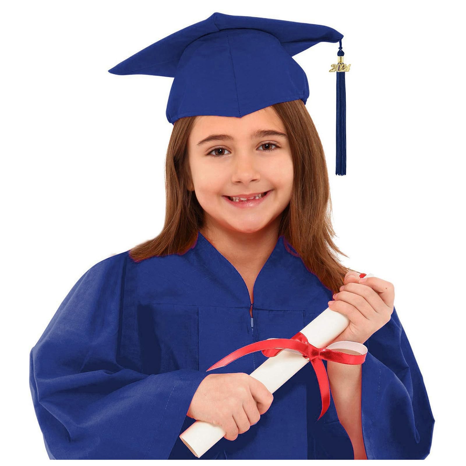 2024 Kids Graduation Gown & Cap Set with Tassel - Kindergarten & Preschool Graduation Dress Outfit for Boys & Girls - Perfect for Ceremonies, Photos & School Events