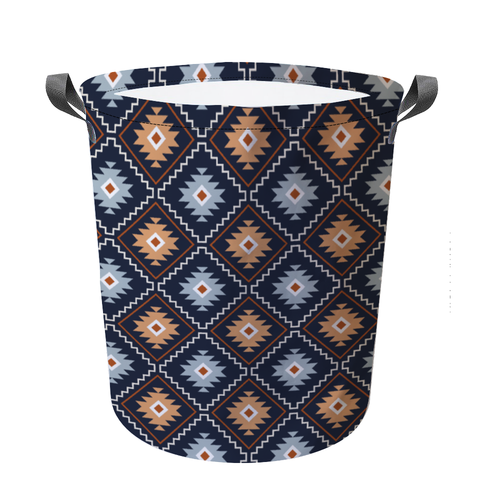 Southwestern Waterproof Laundry Bag - Toy Storage & Sundries Organizer with River Valley Print - Perfect for Camping, Travel & Home Organization
