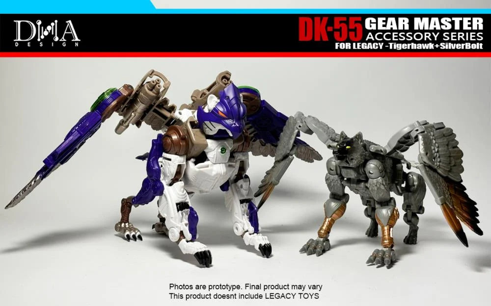 DNA Design DK 55 Upgrade Kit for Legacy Tigerhawk & Silverbolt - Transformers Gear Master Parts - Perfect for Collectors & Custom Figure Modifications
