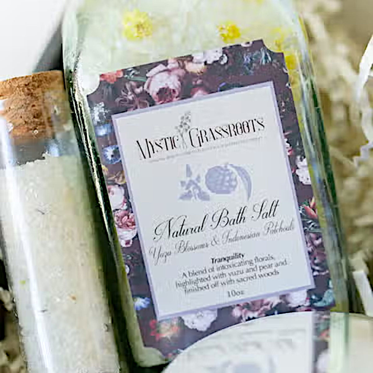 Yuzu Blossom & Patchouli Bath Salts for Relaxation - Aromatherapy Soak for Stress Relief & Muscle Relaxation - Perfect for Spa Nights & Self-Care Rituals