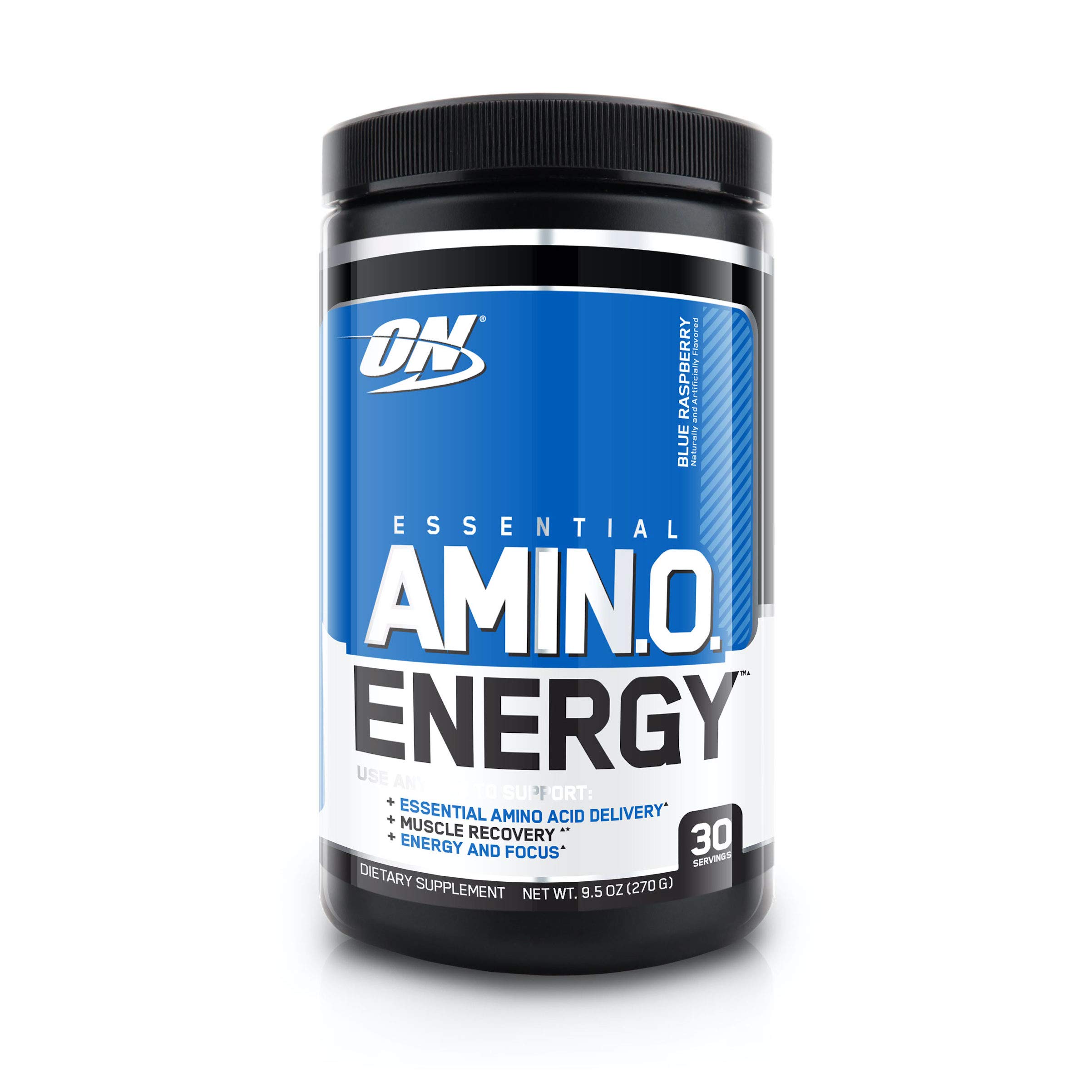 Optimum Nutrition Amino Energy Pre Workout Powder - Keto Friendly with BCAA, Green Tea & Green Coffee Extract - Blue Raspberry Flavor (30 Servings) for Gym, Running & Fitness Training