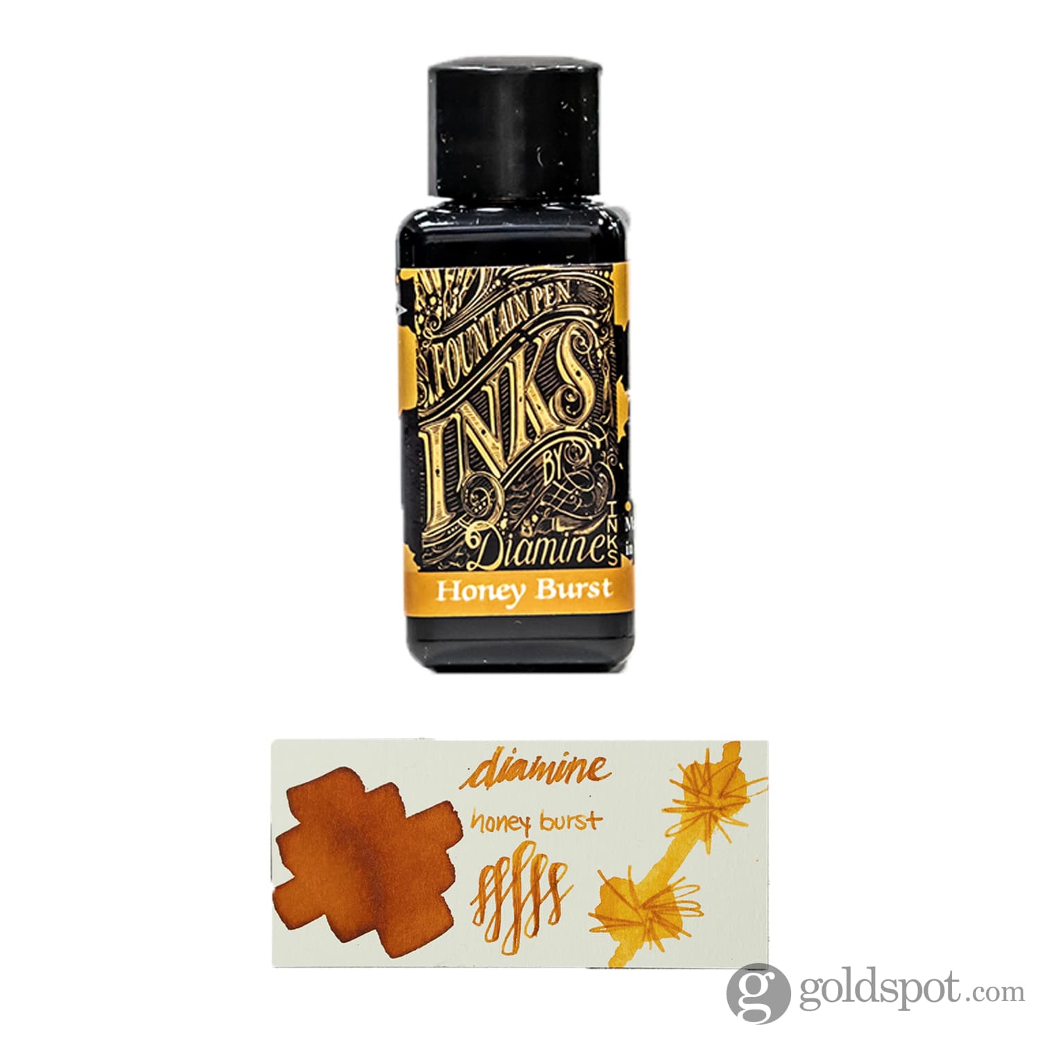 Diamine Guitar Bottled Ink - Honey Burst Shade for Fountain Pens, Calligraphy & Art - Perfect for Writing, Drawing & Creative Projects
