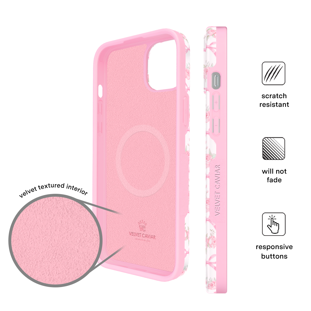 Cute Pink Bow iPhone Case for iPhone 13/14/15 - Elegant Protective Cover with Bow Design - Perfect for Women, Girls, Valentine's Day Gifts & Everyday Use