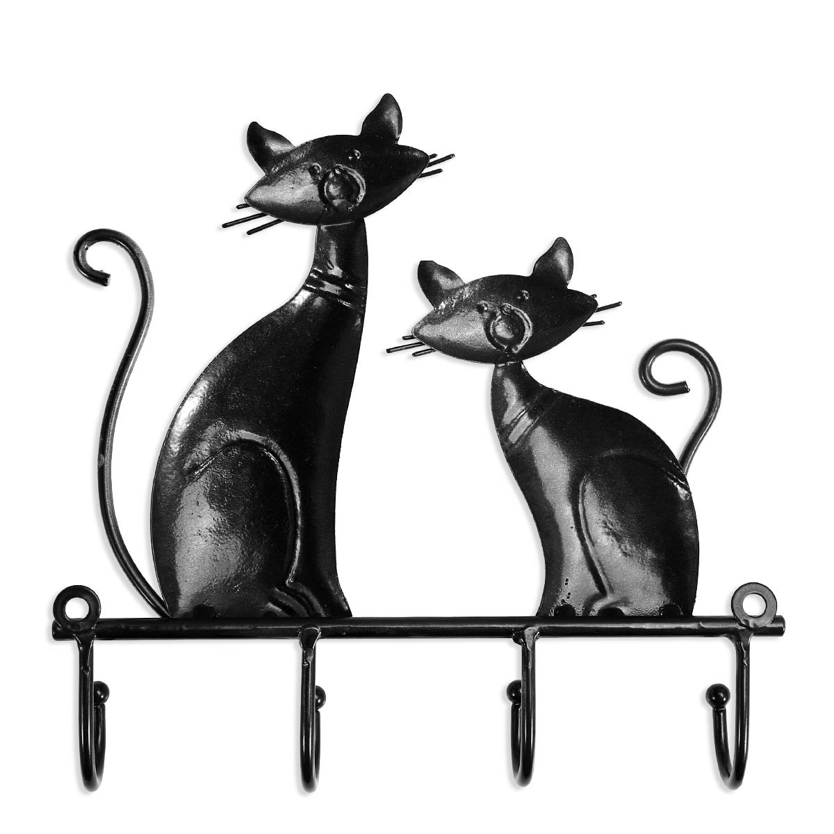 Tooarts Metal Keyboard Hooks - Wall Mount Coat Hooks for Keys, Hats & Scarves - Space Saving Home Office Organization (Set of 4) - Perfect for Entryway, Bedroom, Kitchen & Bathroom Decor