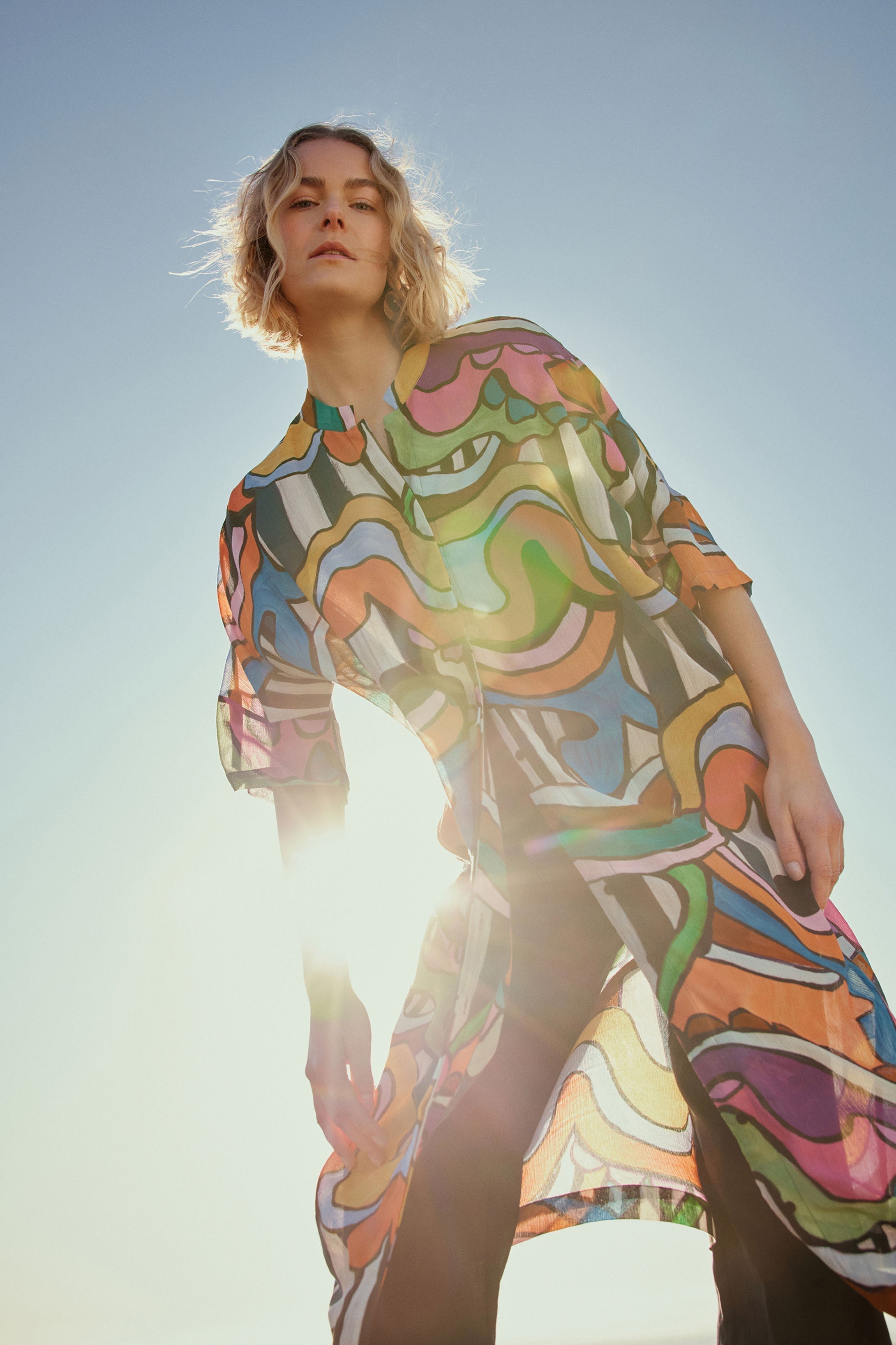 Soma Soleil Shirt Dress for Women - Lightweight Flowy Summer Tunic Top with Pockets | Perfect for Beach Cover-Up, Casual Outings & Vacation Wear