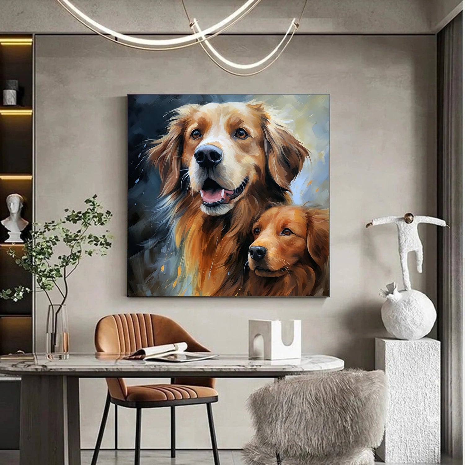 Animal Art Painting #AP133 - Handmade Canvas Wall Decor for Living Room, Bedroom & Office | Unique Wildlife Artwork for Home & Gifts