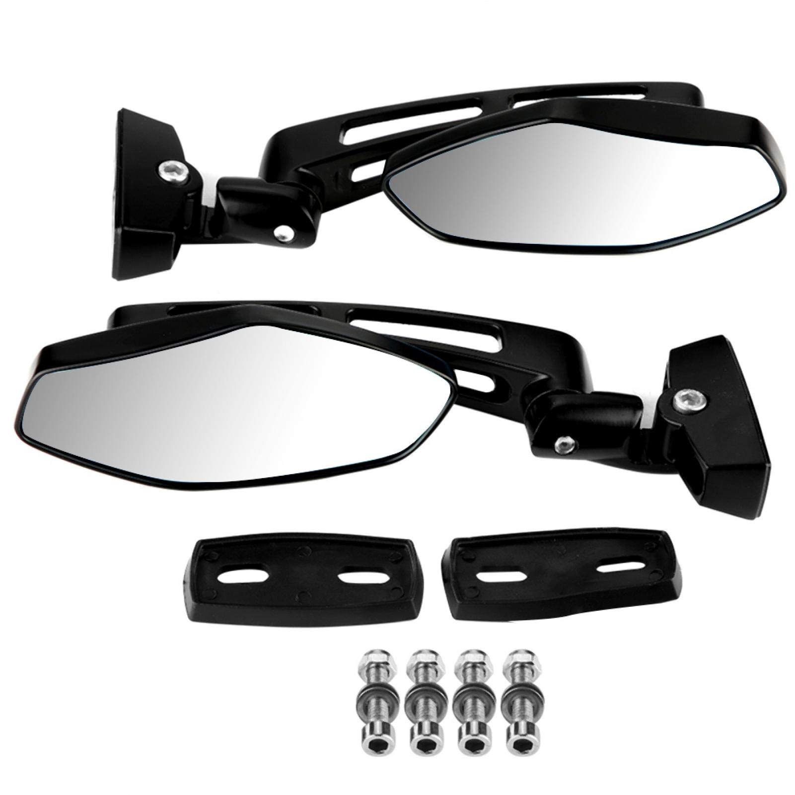 Yctze Motorcycle Racing Rearview Mirrors - 2Pcs Wide Angle Convex Side Mirrors for Enhanced Safety & Visibility | Perfect for Street Bikes, Cruisers & Sport Bikes
