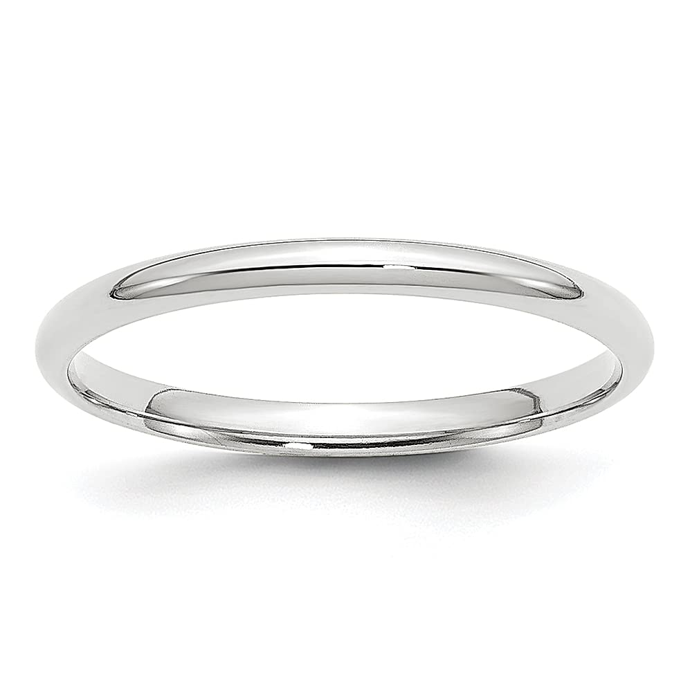 10K White Gold 2mm Lightweight Comfort Fit Wedding Band Ring - Size 13.5 Classic Fine Jewelry for Women - Perfect Anniversary, Engagement & Wedding Gift for Her - Ideal for Daily Wear, Special Occasions & Romantic Surprises