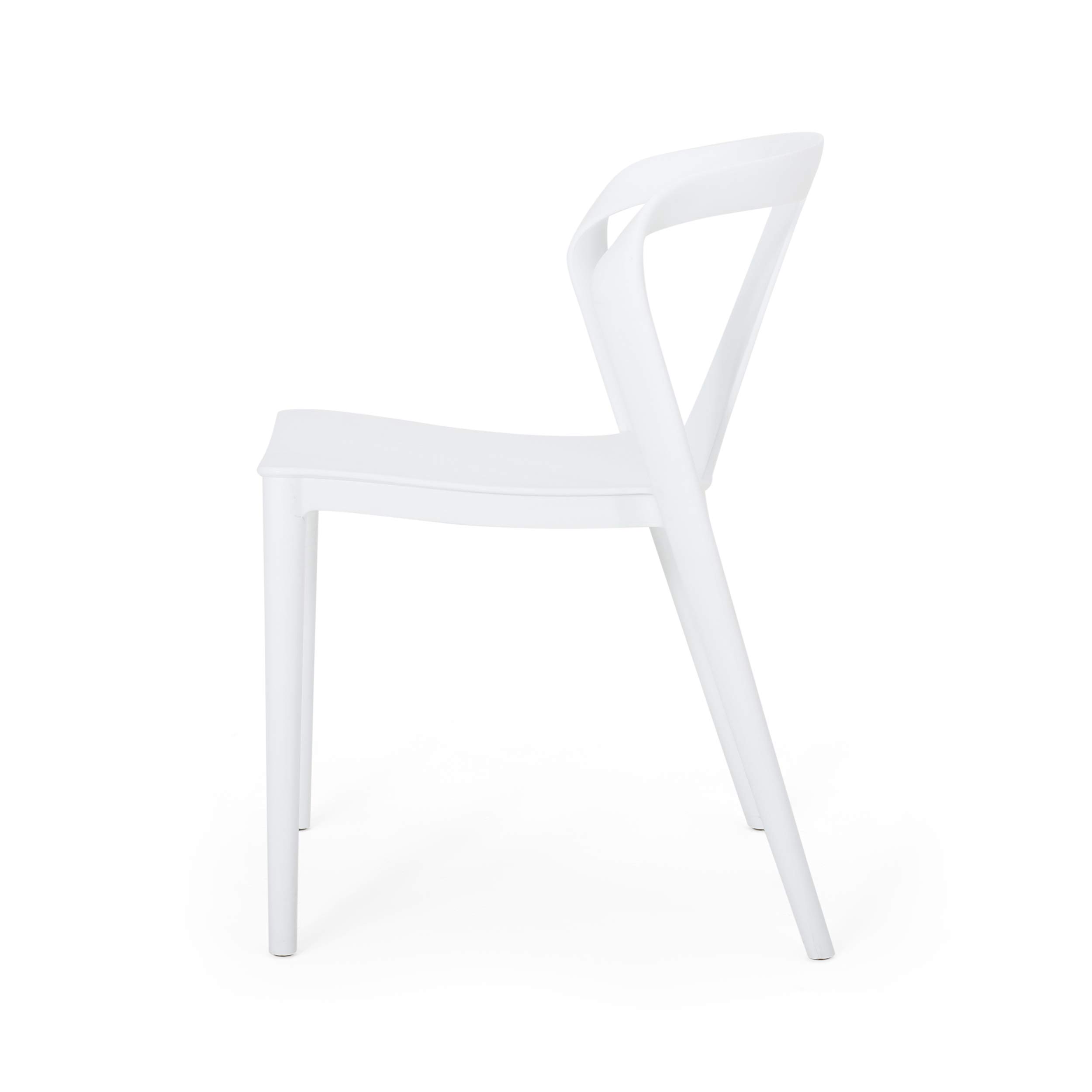 Christopher Knight Home Ianthe Outdoor Dining Chairs (Set of 2) - White Patio Furniture for Garden, Poolside, Backyard & Restaurant Use