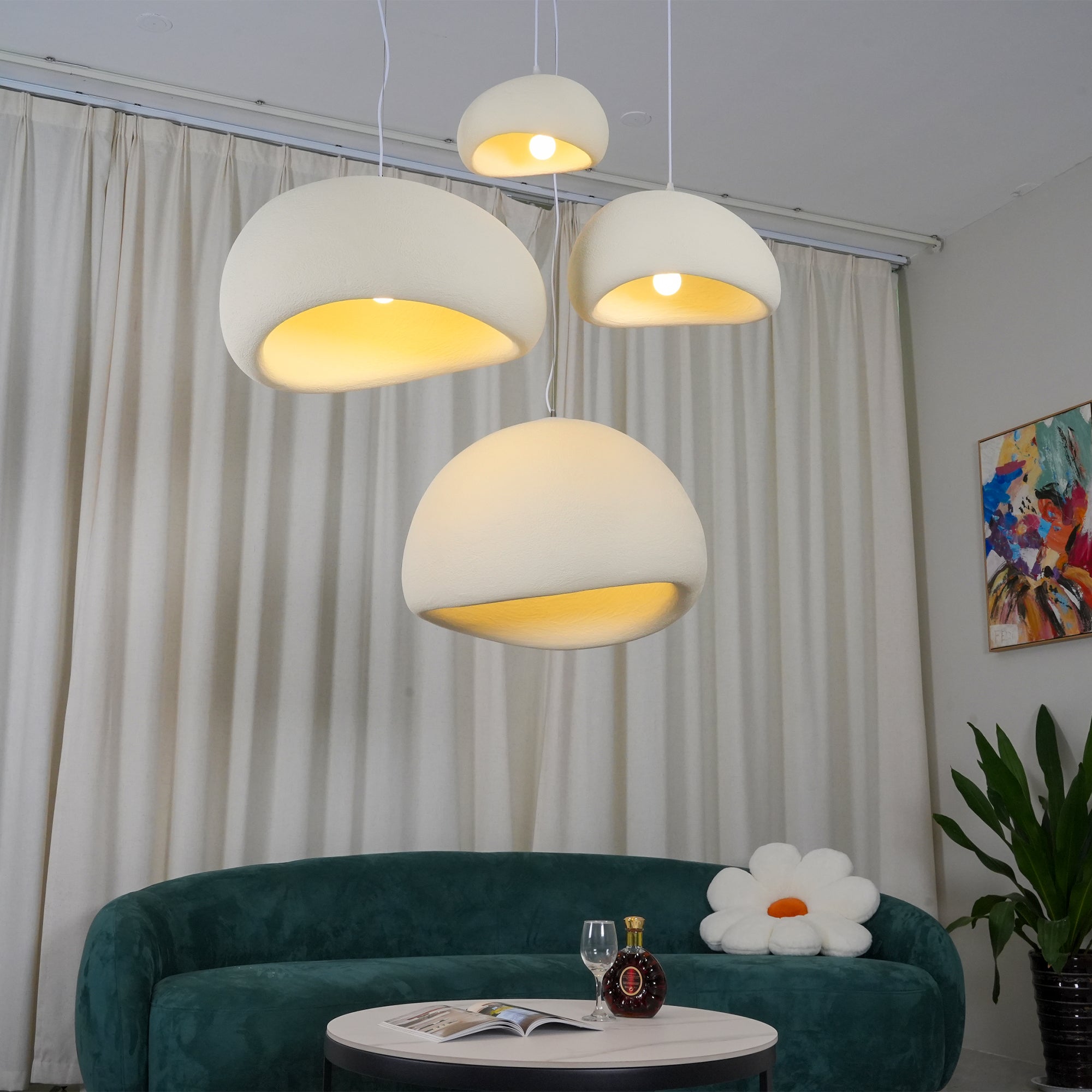 Cloud Pendant Light - Modern B-Shaped Hanging Lamp for Kitchen Island, Dining Room, or Bedroom Lighting