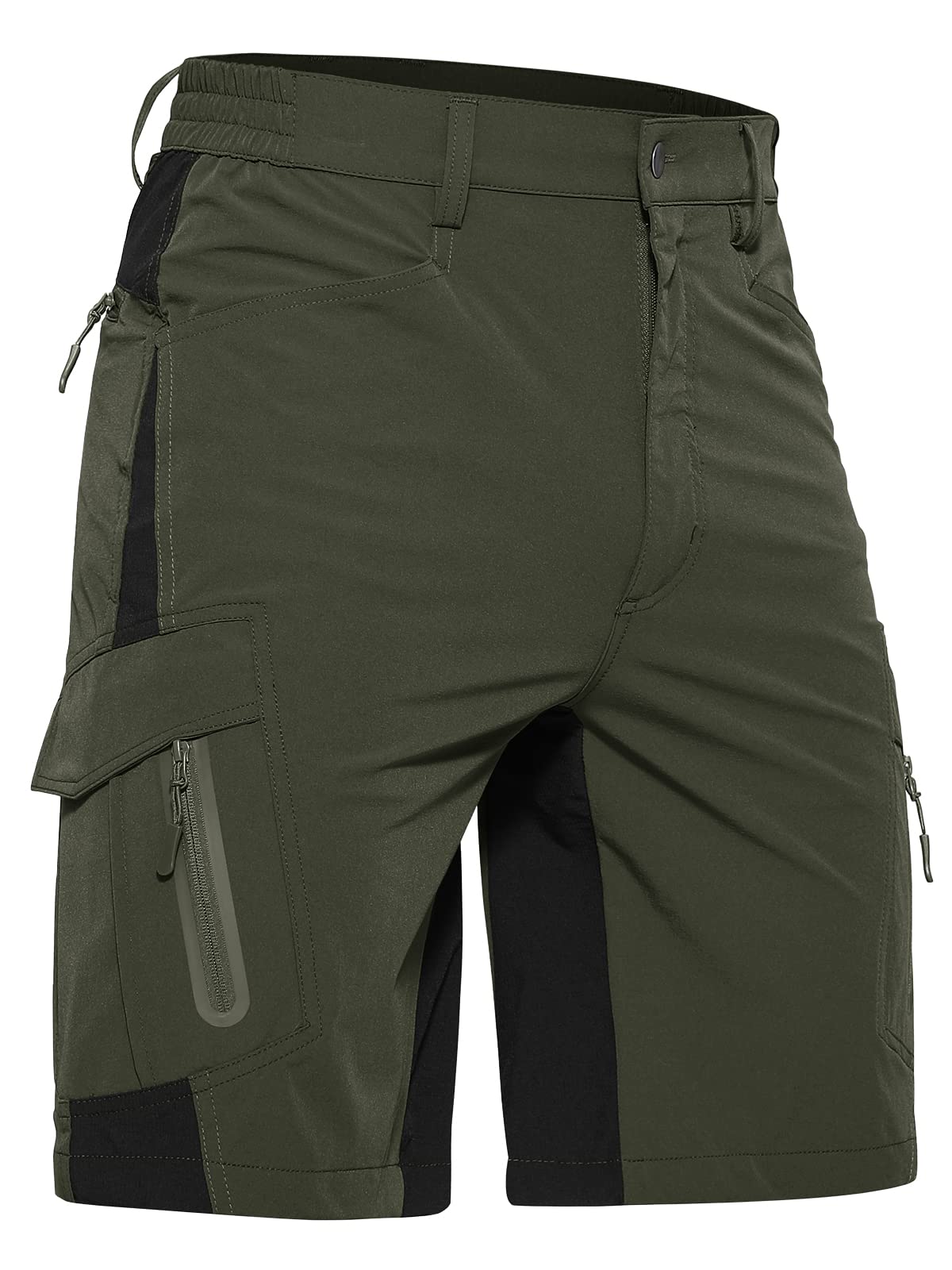 EKLENTSON Quick Dry Ripstop Hiking Shorts for Men with Zip Pockets - Outdoor & Gym Wear