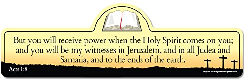 Acts 1:8 Bible Verse Sign - Holy Spirit Power Wall Decor for Christian Homes