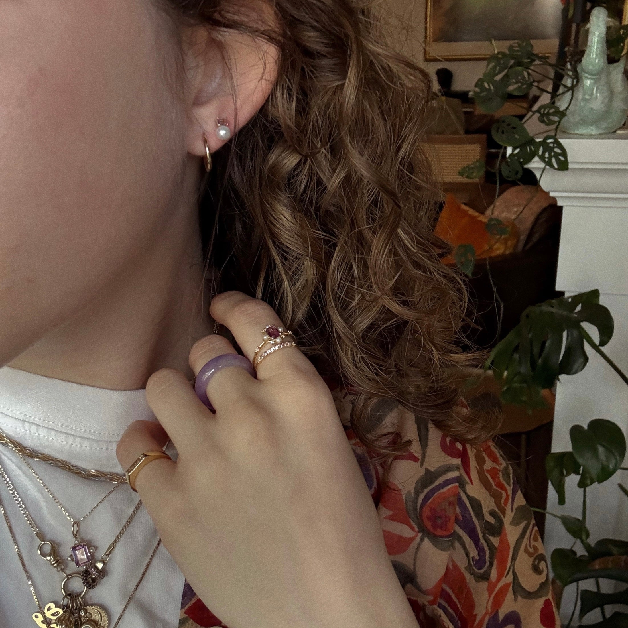 Solid Gold 2025 June Birthstone Alexandrite & Pearl Stud Earrings - Perfect Gift for Graduation, Anniversary & Special Occasions