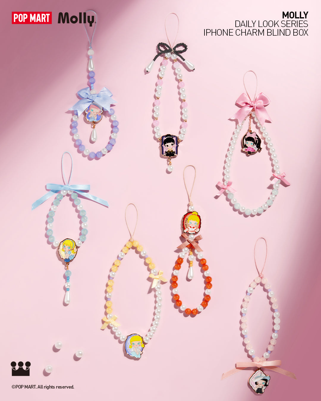 POP MART MOLLY Daily Look Series Blind Box Phone Charm - Cute Collectible Keychain for Phone, Bag & Keys Accessories | Perfect Gift for Anime Fans & Kawaii Lovers