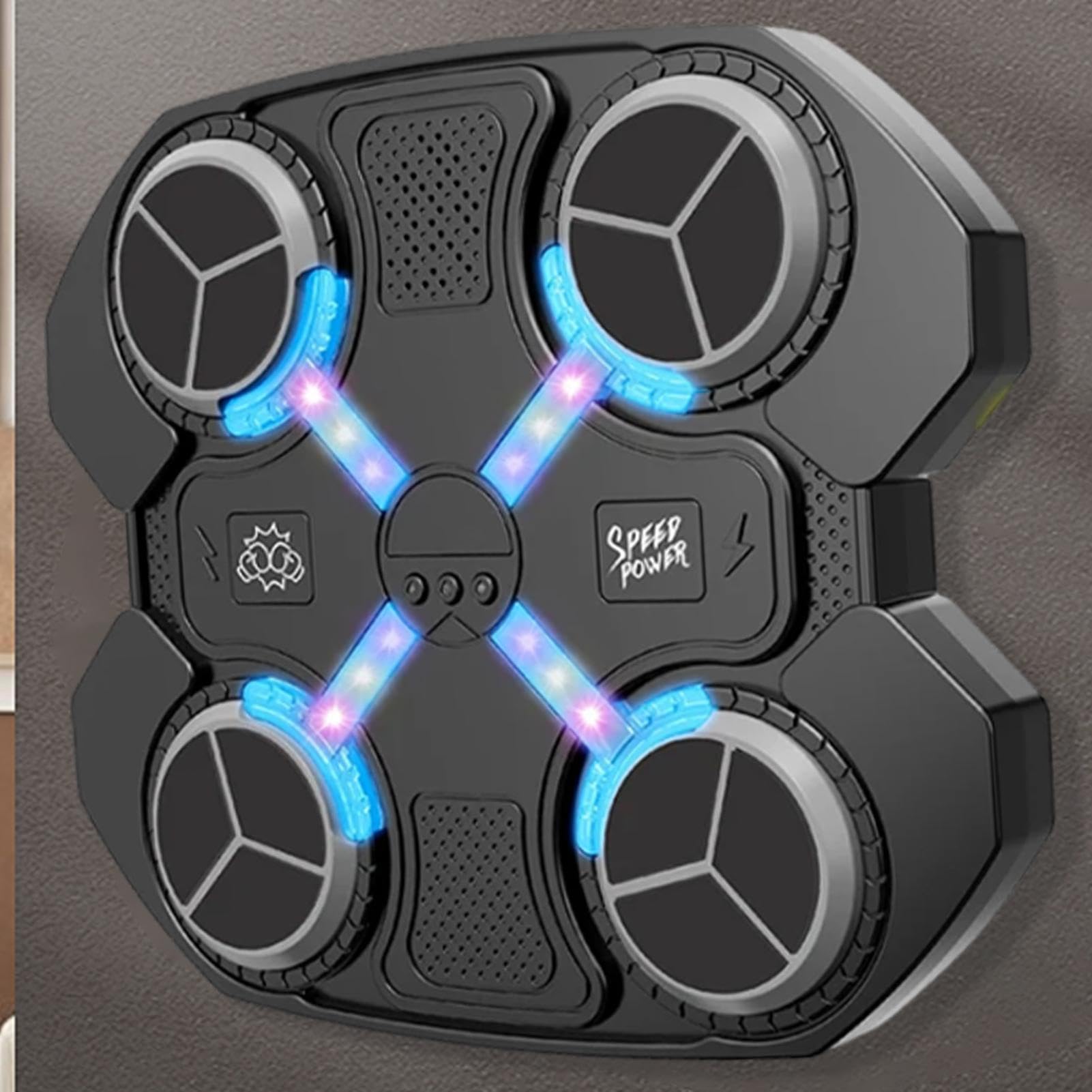 Music Boxing Machine for Adults - LED Punching Bag with Gloves, 3 Adjustable Volumes & Speeds, Home Boxing Equipment for Fitness & Stress Relief | Perfect for Home Gym, Cardio Workout & Boxing Training