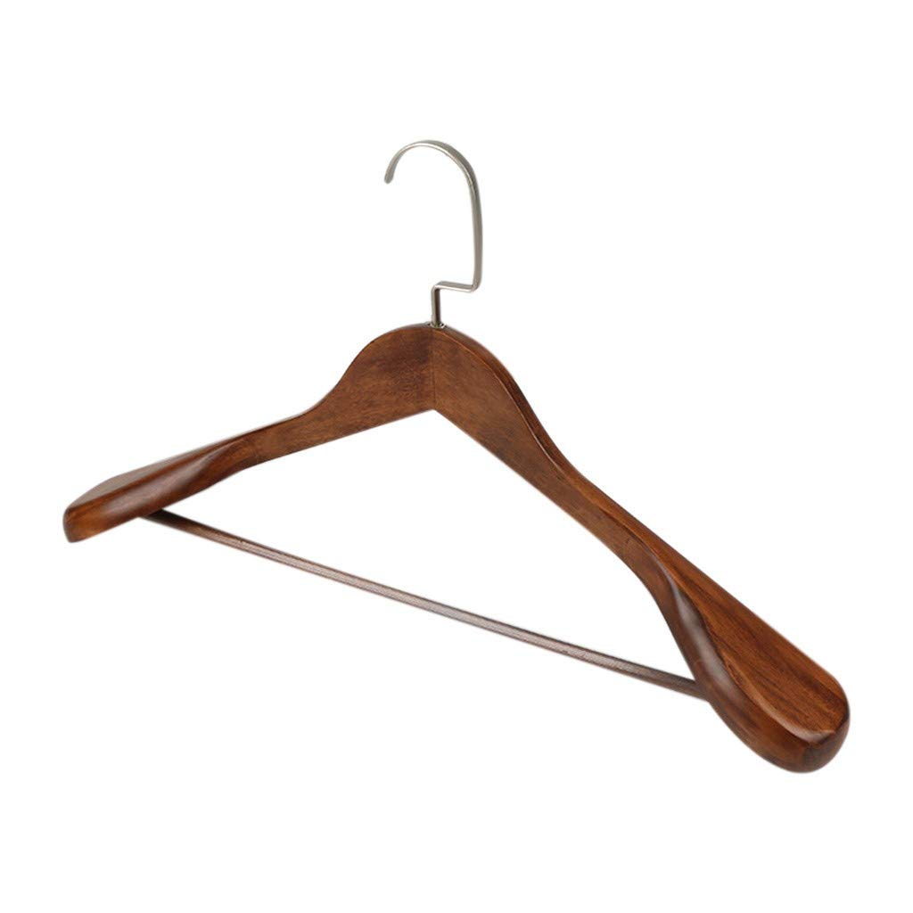 Premium Solid Wood Hangers - Wide Shoulder Wooden Clothes Hangers for Suits, Coats & Heavy Garments | Durable & Space-Saving Closet Organizers | Perfect for Home, Office & Travel Wardrobe Organization