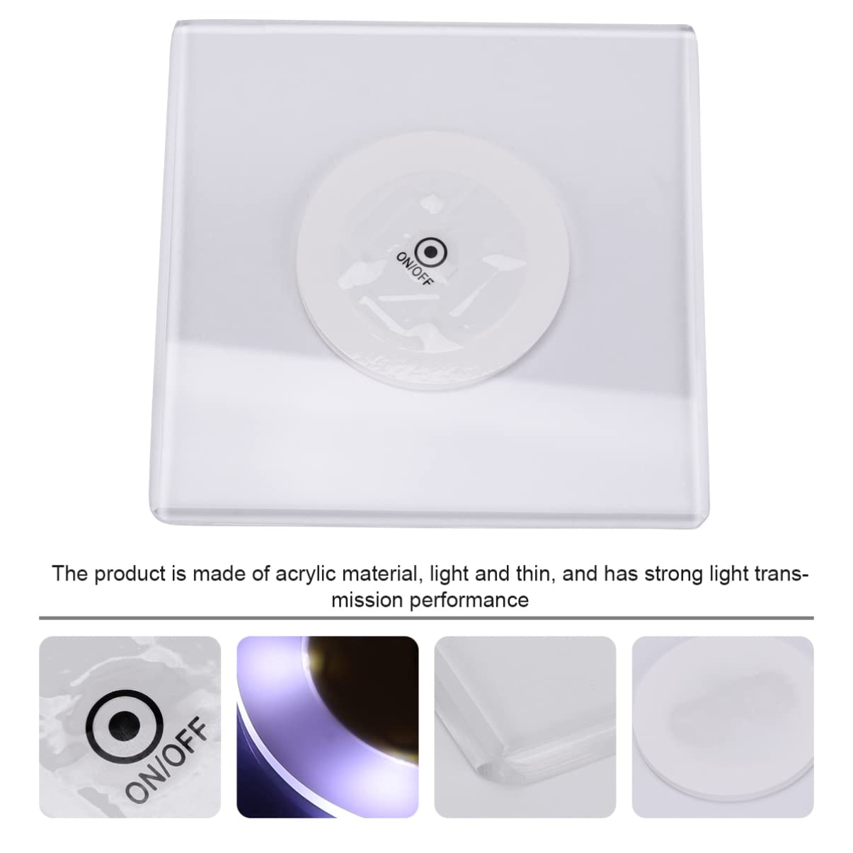 3pcs Ultra-Thin LED Coasters with Glitter Base - Glowing Drink Mats for Cocktails, Beer & Wine - Perfect for Bars, Parties & Home Entertaining