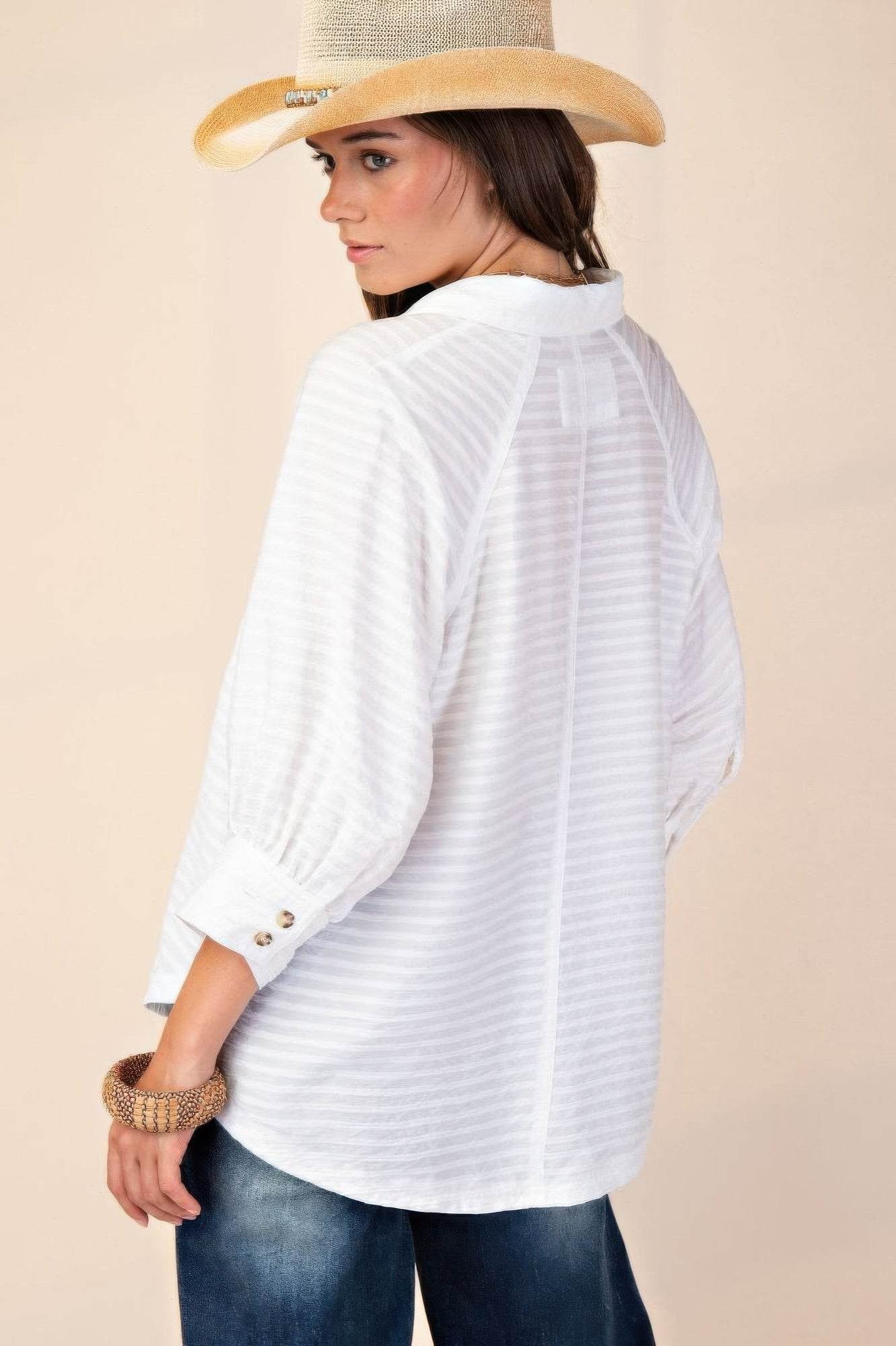 Textured Woven Button Down Shirt for Men & Women - Casual & Office Wear - Perfect for Business, Dates & Everyday Outfits