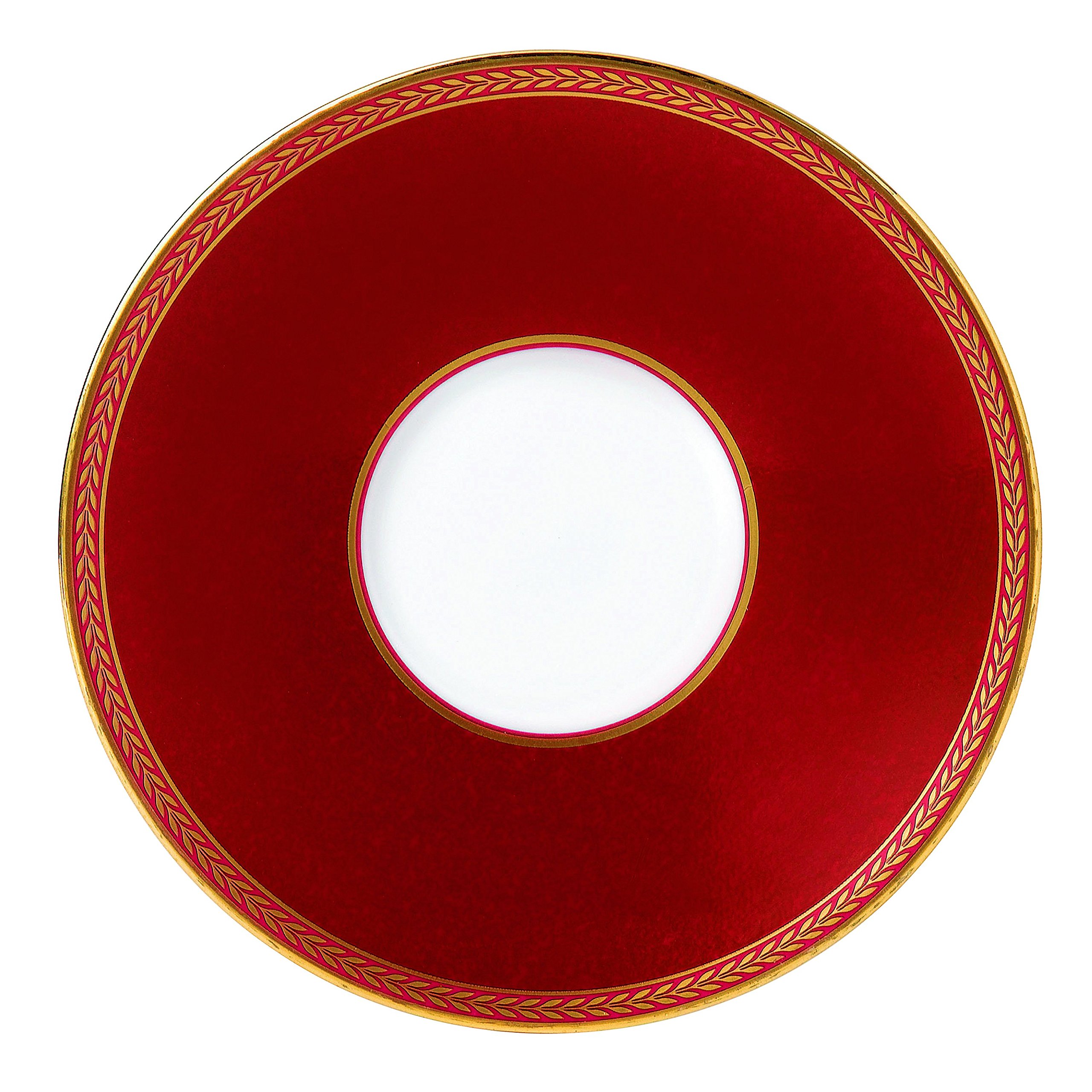 Premium Renaissance Red Tea Saucer - Elegant Porcelain Tea Cup Plate for Afternoon Tea, Tea Parties & Vintage Decor - Perfect for English Tea Sets & Gift Giving