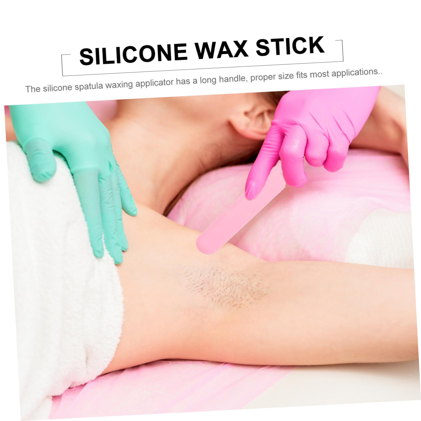 3pcs Silicone Waxing Spatulas - Non-Stick, Colorful Wax Applicators for Body, Hands & Brows - Perfect for At-Home Hair Removal & Salon Waxing Kits