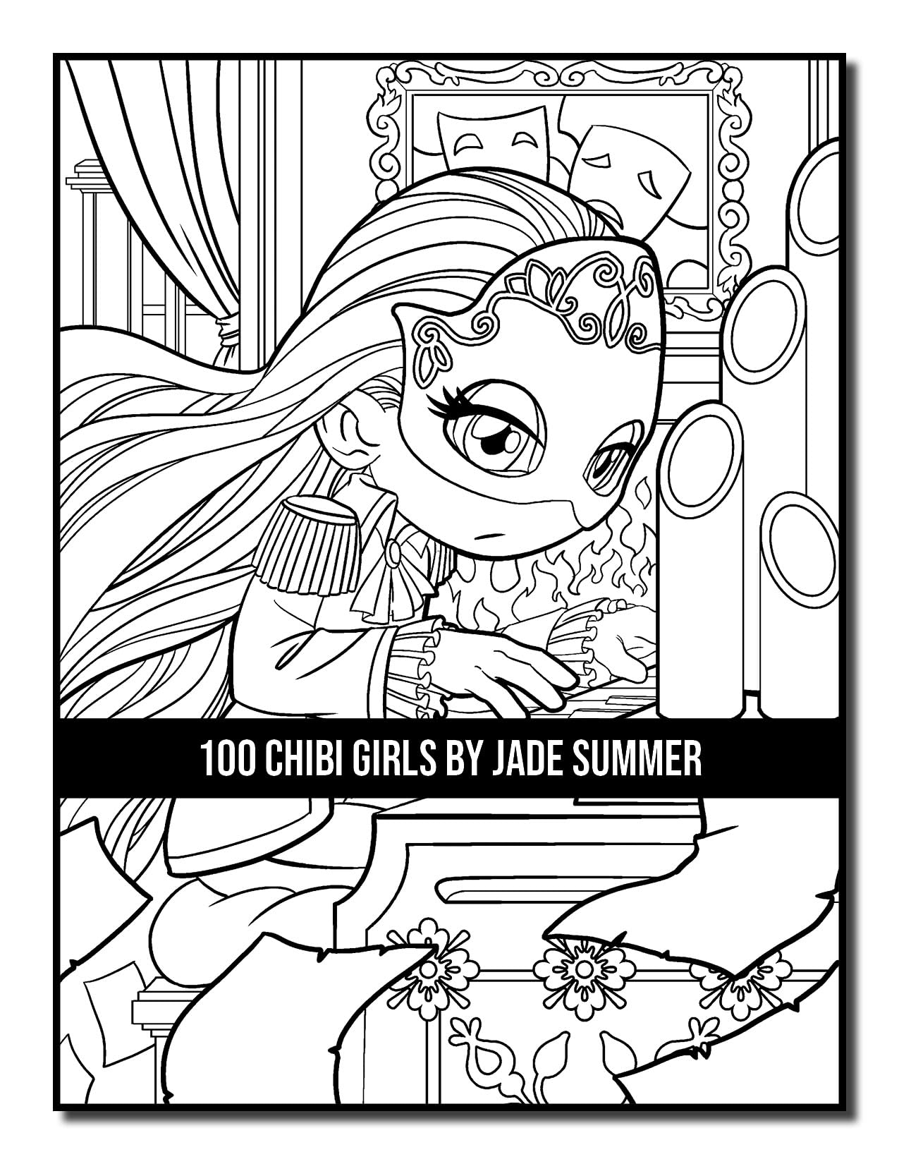 100 Chibi Girls: Cute & Fantasy Adult Coloring Book with Horror & Christmas Themes - Perfect for Stress Relief, Gifts & Creative Relaxation