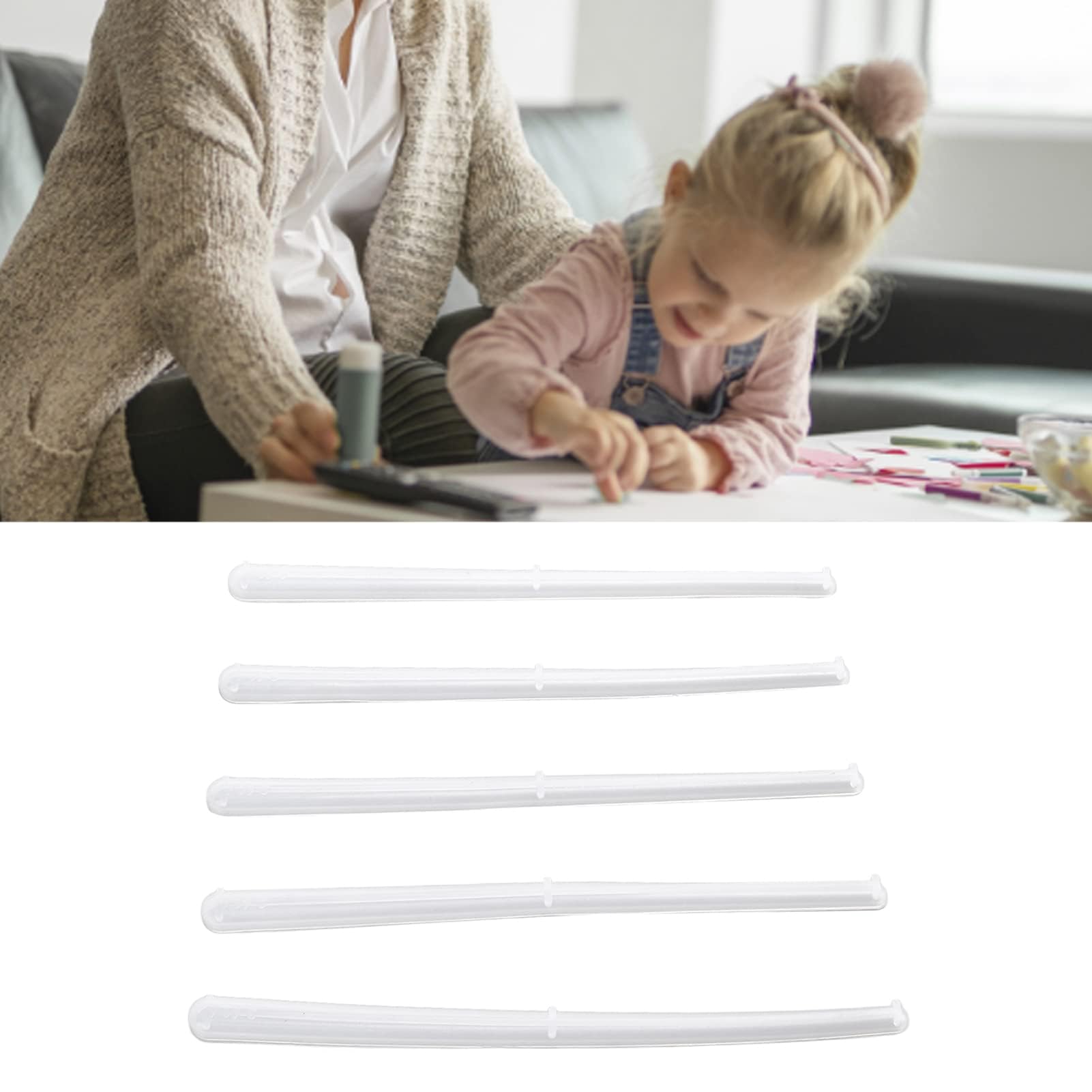 10PCS Silicone Resin Hair Clip & Hair Stick Molds for Epoxy Jewelry Making - DIY Hairpin Molds for Women, Crafting Hair Accessories (Perfect for Wedding, Party, and Gift Use)