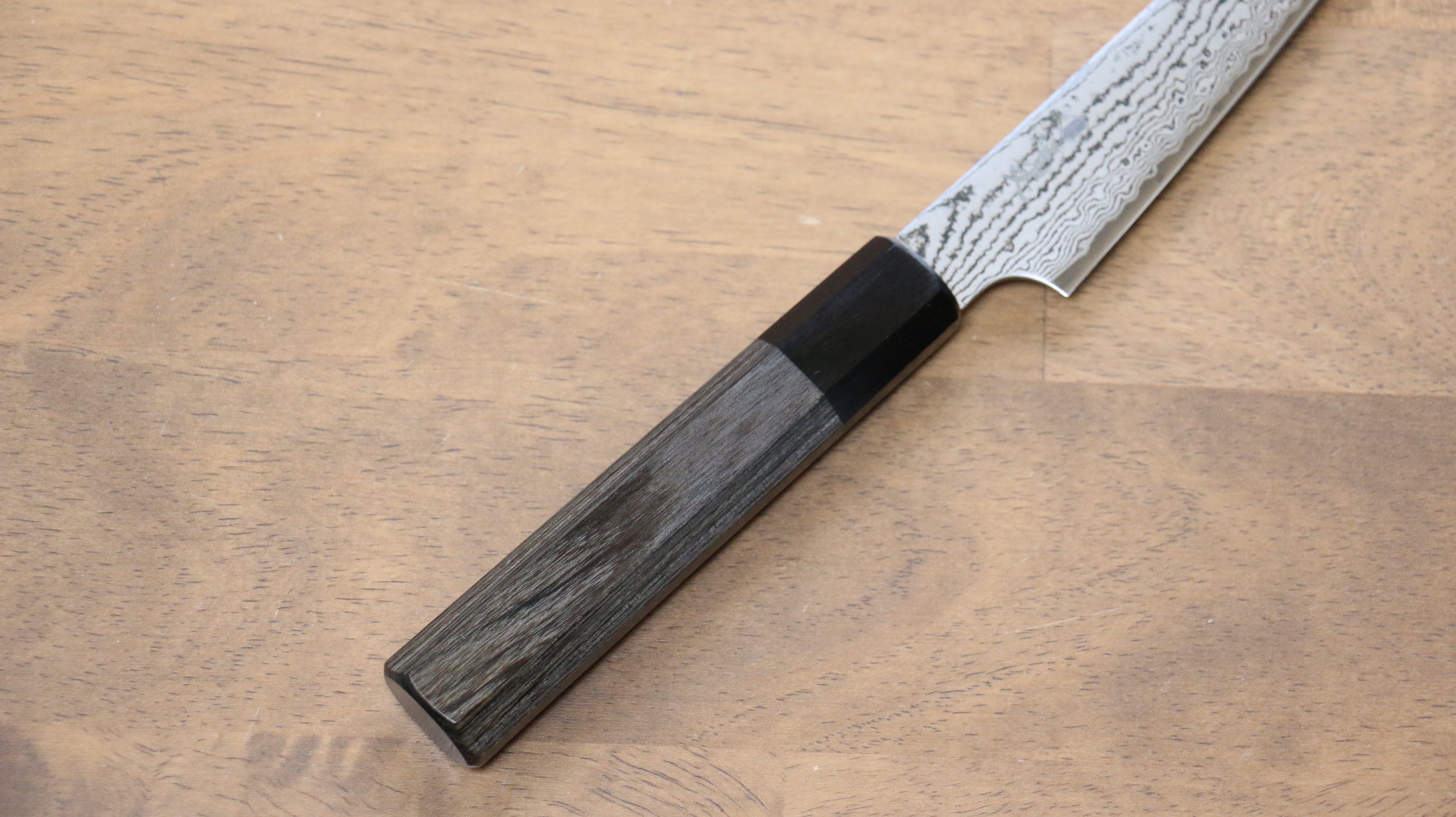 VG10 Damascus Petty Utility Knife 120mm - Gray Pakka Wood Handle - Perfect for Slicing, Peeling & Precision Kitchen Tasks