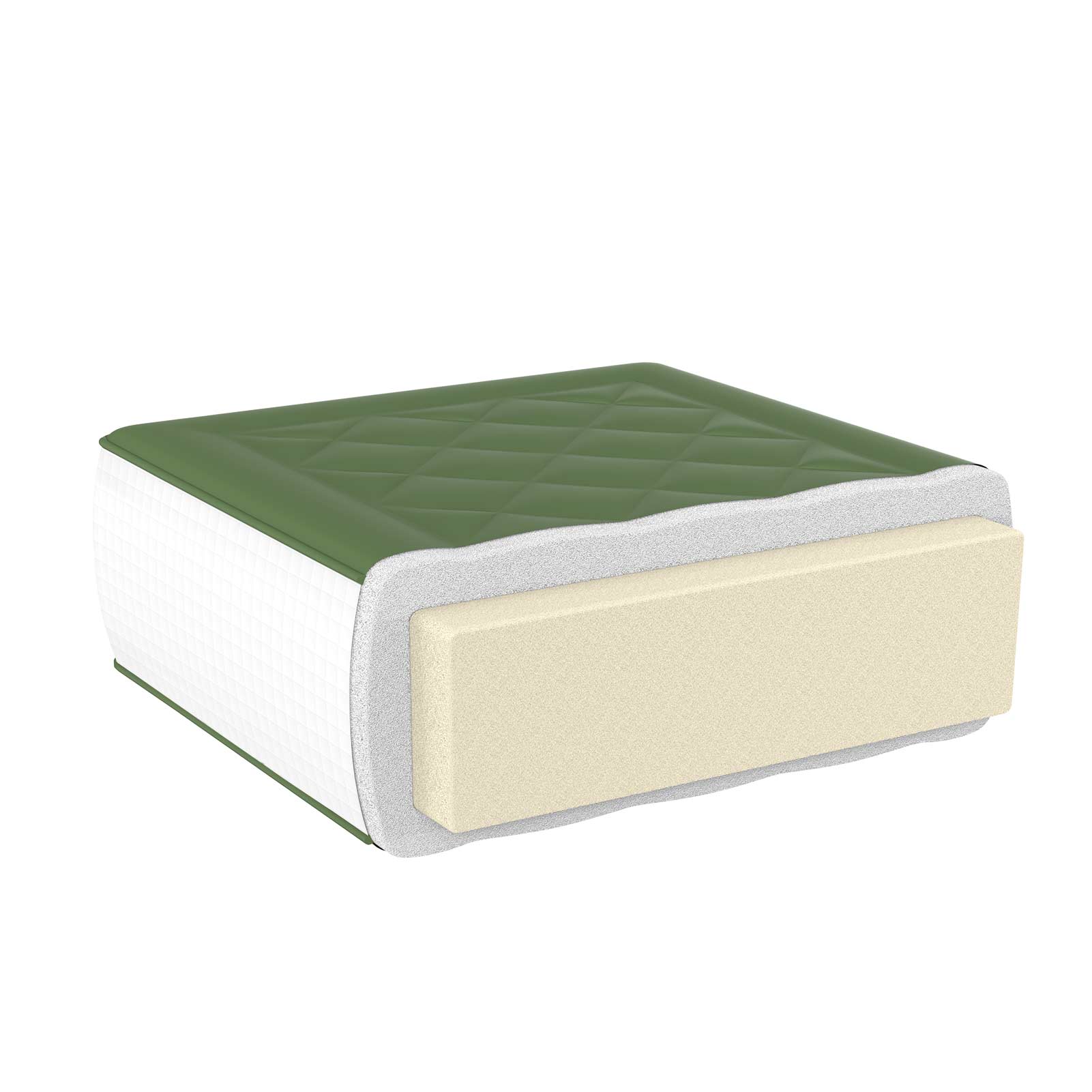 MAXYOYO 6-Inch Extra Thick Japanese Floor Futon Mattress - Premium Diamond Quilting Design for Bedroom, Guest Room & Small Spaces - Green (Queen Size) | Ideal for Apartments, Dorms, Sleepovers & Minimalist Living