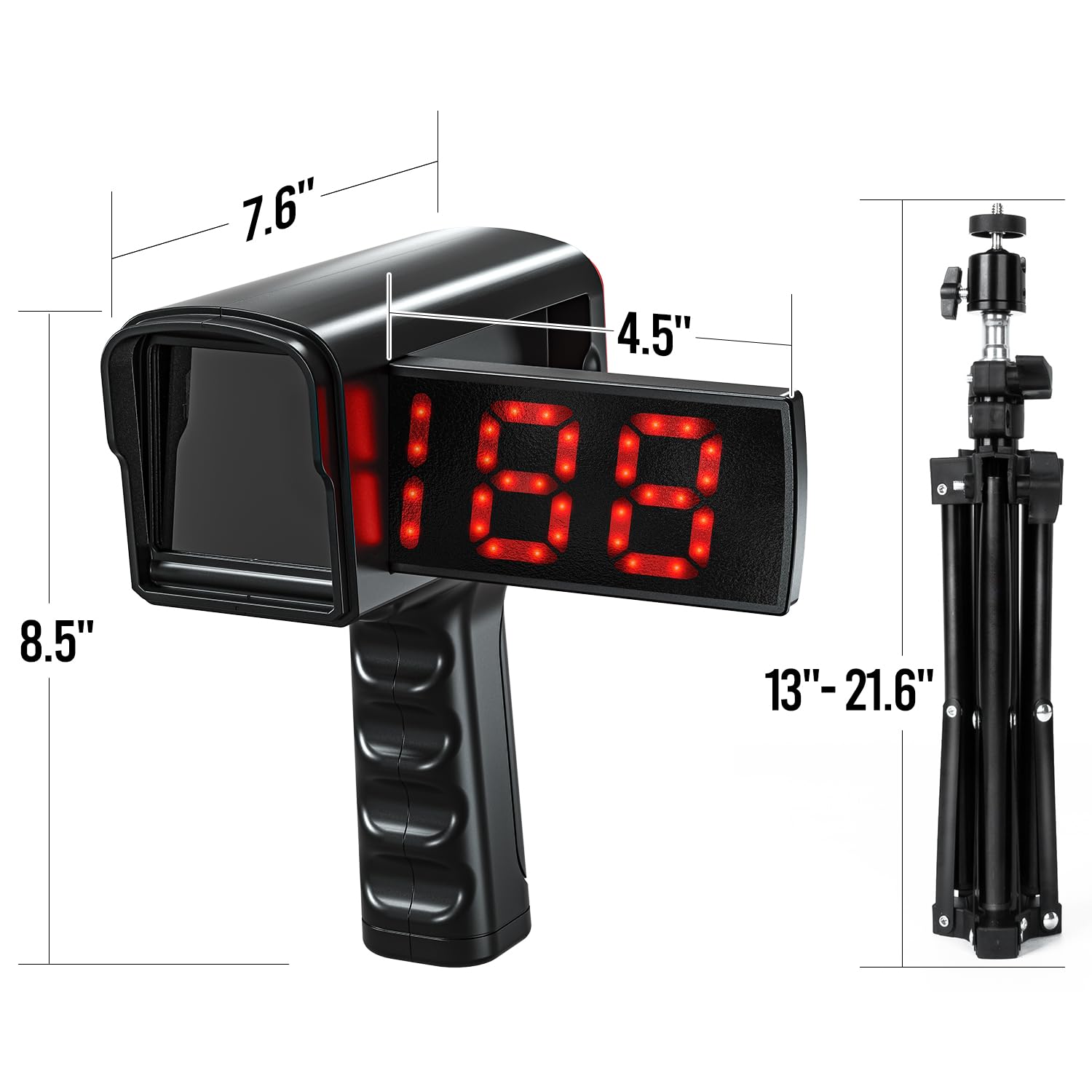 **Baseball Radar Guns for Speed Training - LED & LCD Display Speed Sensor with Handheld & Hands-Free Modes, Tripod Included - Perfect for Baseball Players, Coaches & Practice Sessions**