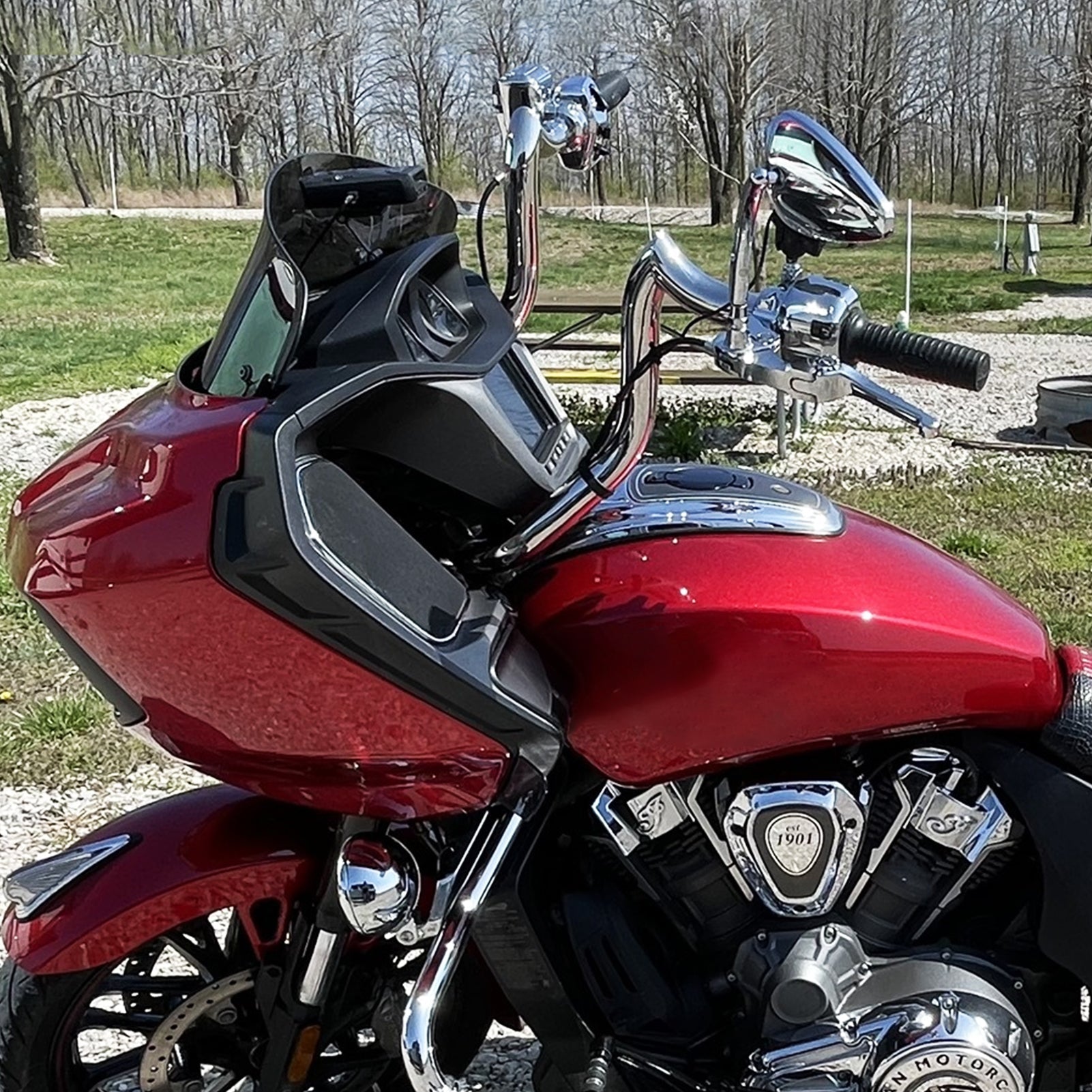 2020+ Indian Challenger Chrome Bagger Handlebar 1.5