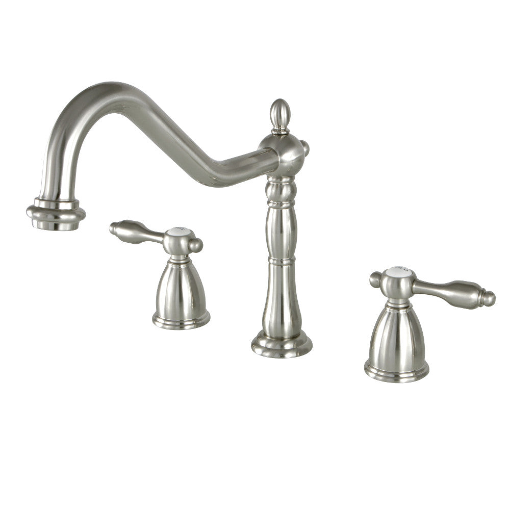 Kingston Brass KB1791TALLS 8-Inch Widespread Kitchen Faucet with High Arc Spout - Perfect for Modern Farmhouse & Commercial Style Kitchens