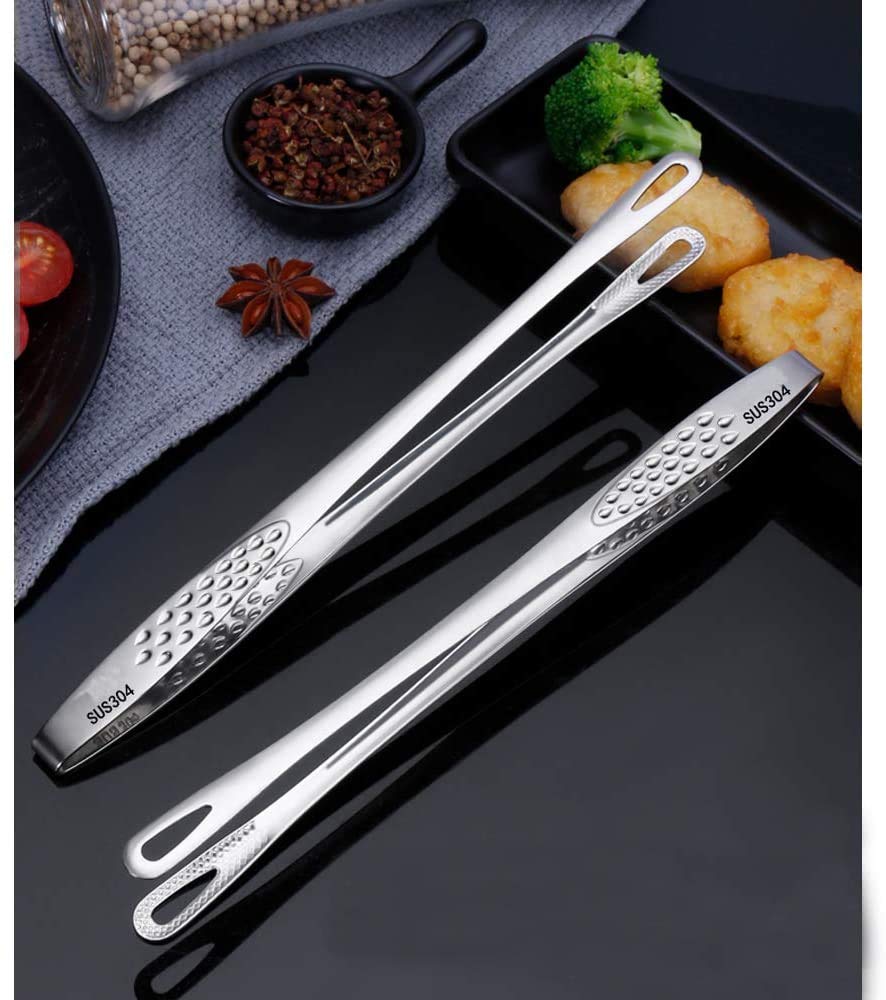 2-Pack Stainless Steel BBQ Tongs 9.6