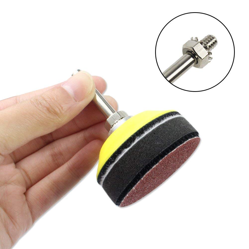 2 Inch 100PCS Sanding Discs Pad Kit with 1/4 Inch Shank - 80 to 3000 Grit Sandpaper for Drill, Grinder & Rotary Tools - Perfect for Woodworking, Metal Polishing & DIY Projects