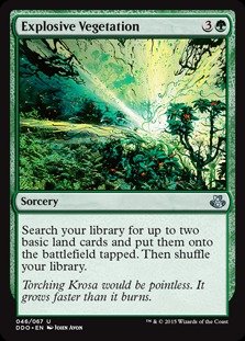 Magic The Gathering - Explosive Vegetation Card - Duel Decks: Elspeth vs Kiora - MTG Land Ramp for Commander & Standard Decks