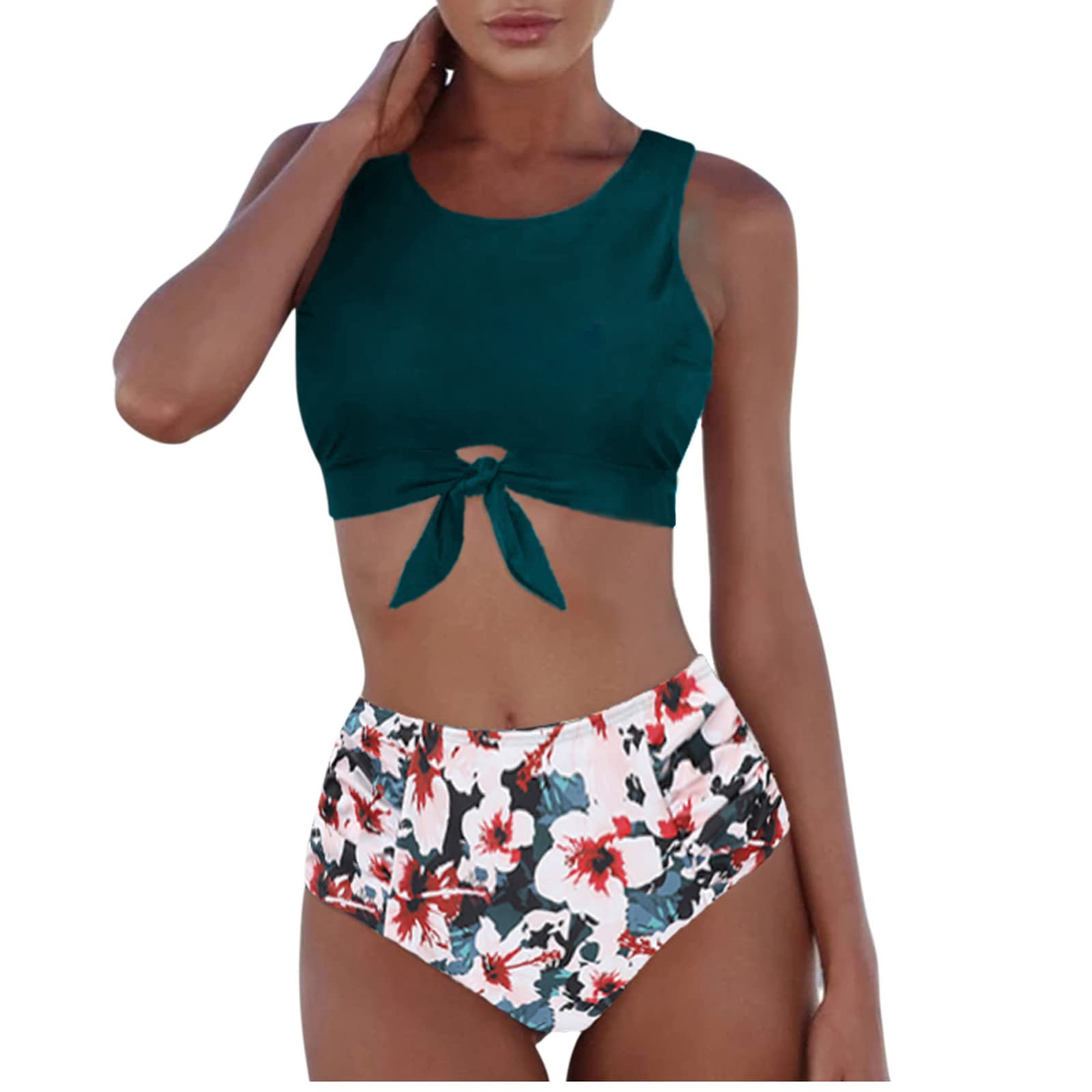 SHENGXINY Women's Two Piece Bikini Set - Leopard Print Sling Swimwear for Summer Beach & Pool Party | Fashion Swimsuits for Women | Sexy Bathing Suits for Vacation, Tropical Getaway