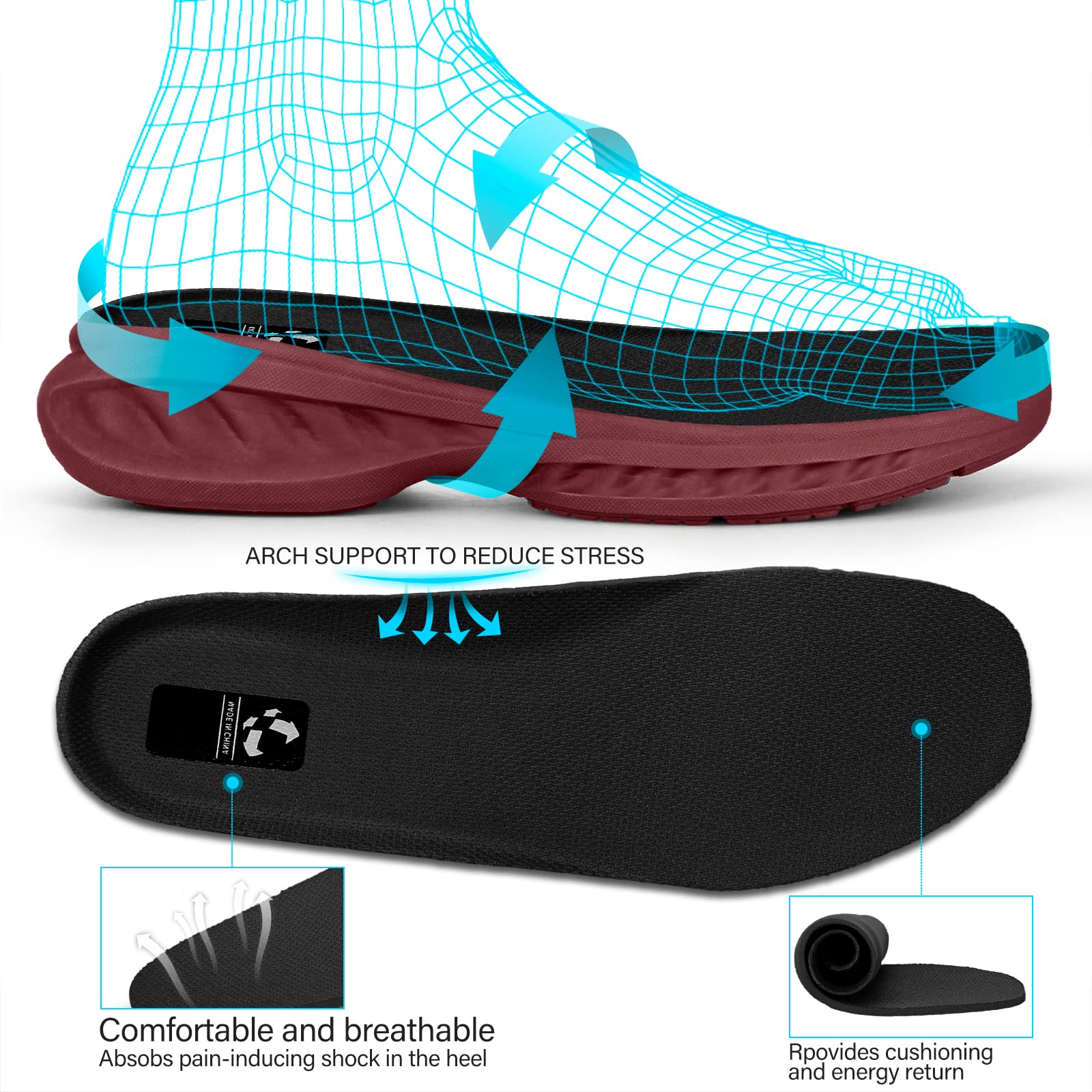 **Men's Lightweight Breathable Slip-On Walking Shoes – Non-Slip Running Sneakers for Gym, Tennis & Casual Wear – Perfect for Workouts, Travel & Everyday Comfort**