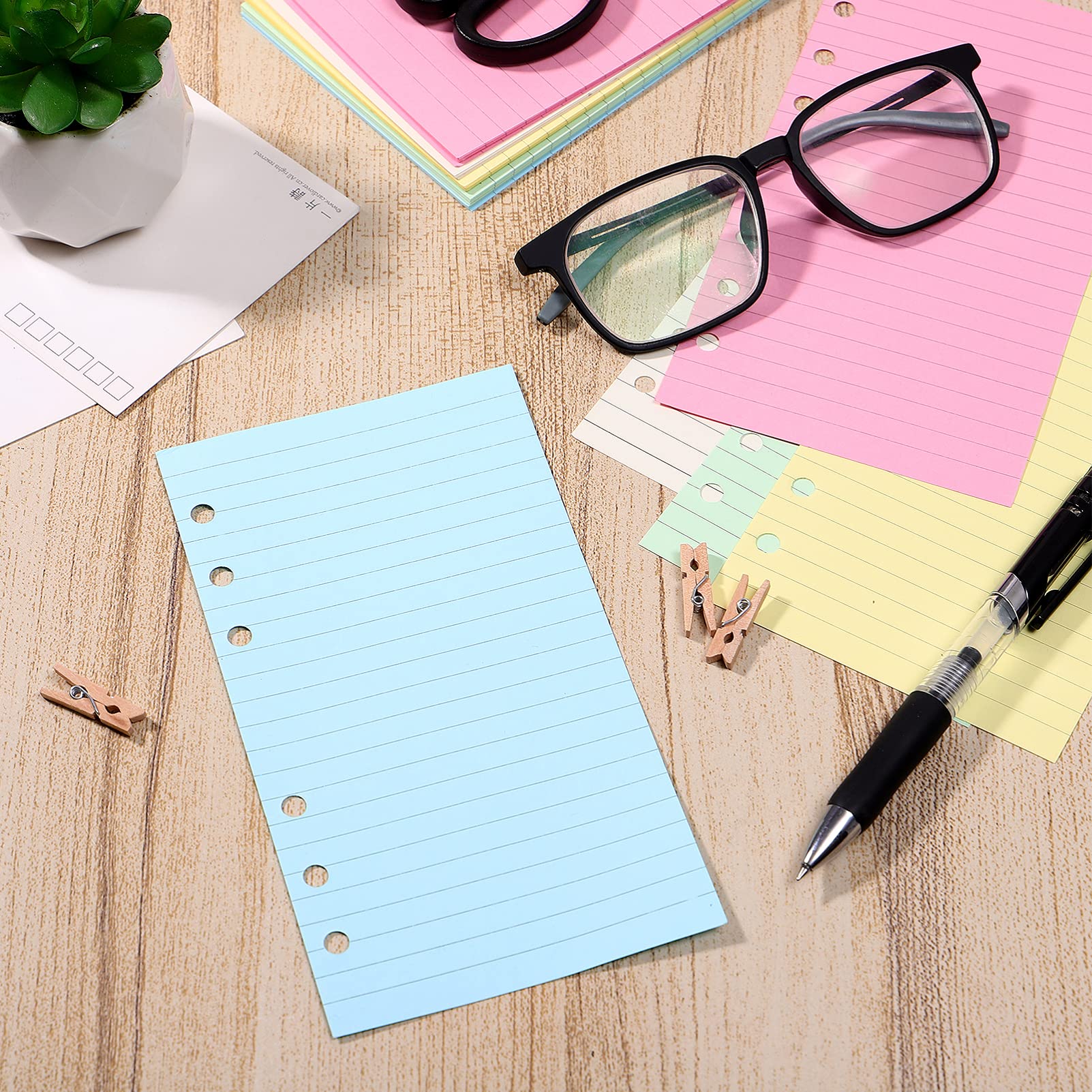 Alipis 50-Pack A5 Lined Paper Inserts for 6-Ring Binder - Loose Leaf Notebook Paper, Detachable Planner Fillers, Journal Refills - Perfect for School, Office, and Home Organization