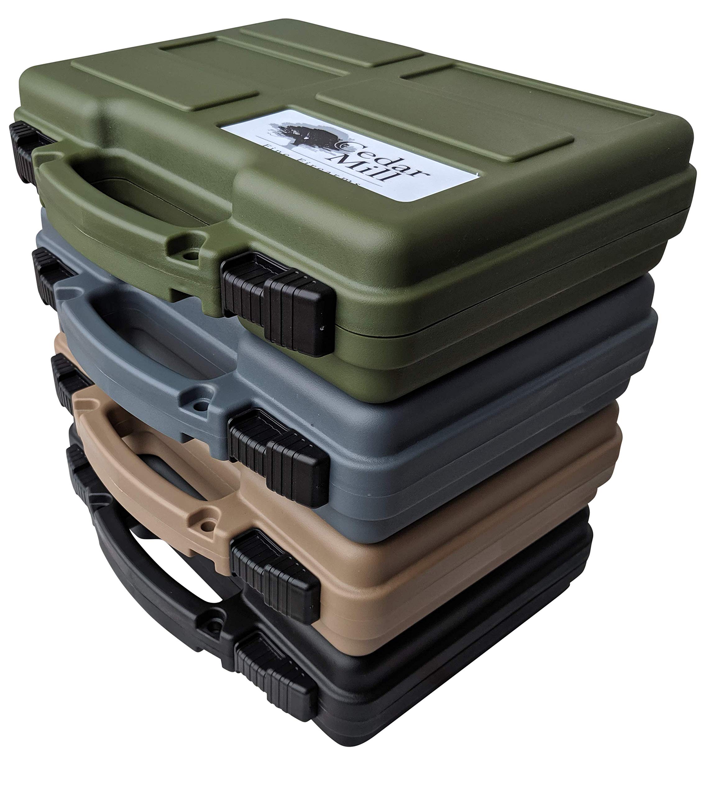 TSA Approved Gun Case for Handgun & Pistol - Cedar Mill Fine Firearms Airline Approved Hard Travel Case (12.3”x10.5”) for 9mm, Revolver - Perfect for Air Travel, Range Trips & Secure Storage
