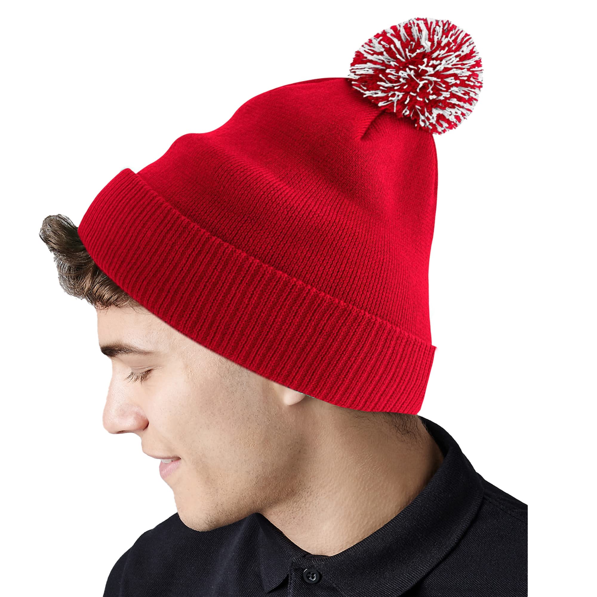 Beechfield B450R Recycled Snowstar Beanie - Eco-Friendly Winter Hat for Men & Women - Perfect for Skiing, Snowboarding & Cold Weather Activities